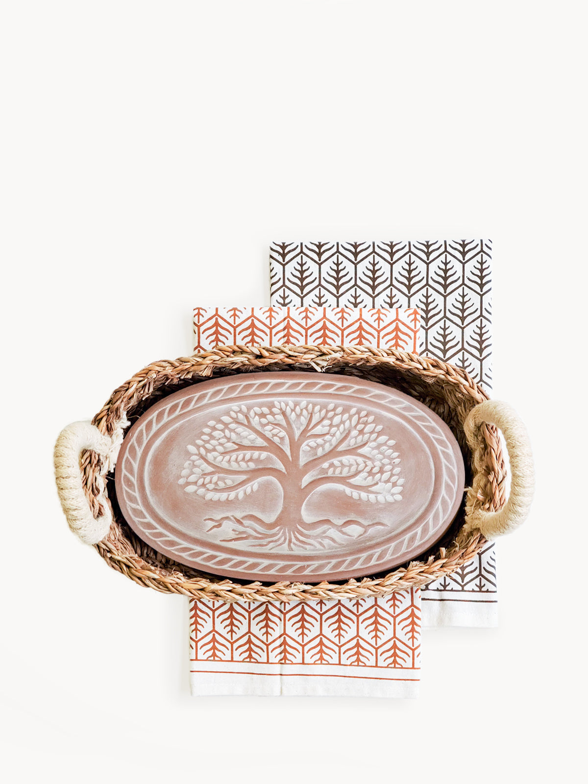 Bread Warmer Gift Set (Tree of Life Oval)
