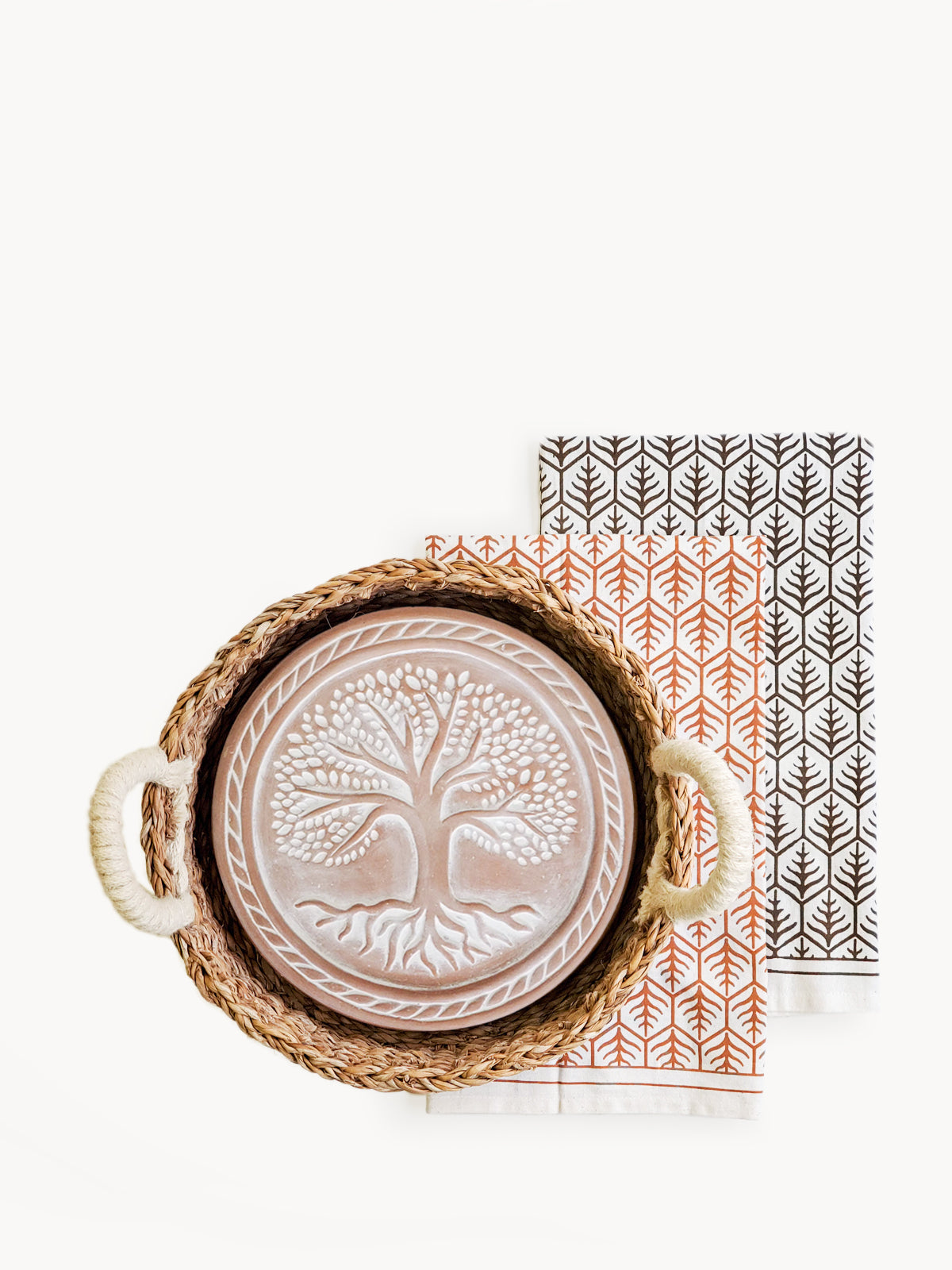 Bread Warmer Gift Set (Tree of Life Round)