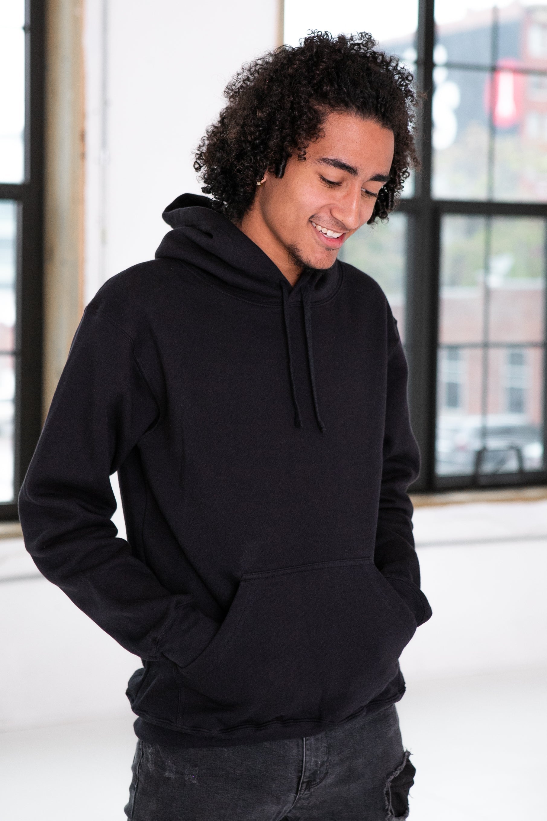 Unisex Fleece Hood (Black)