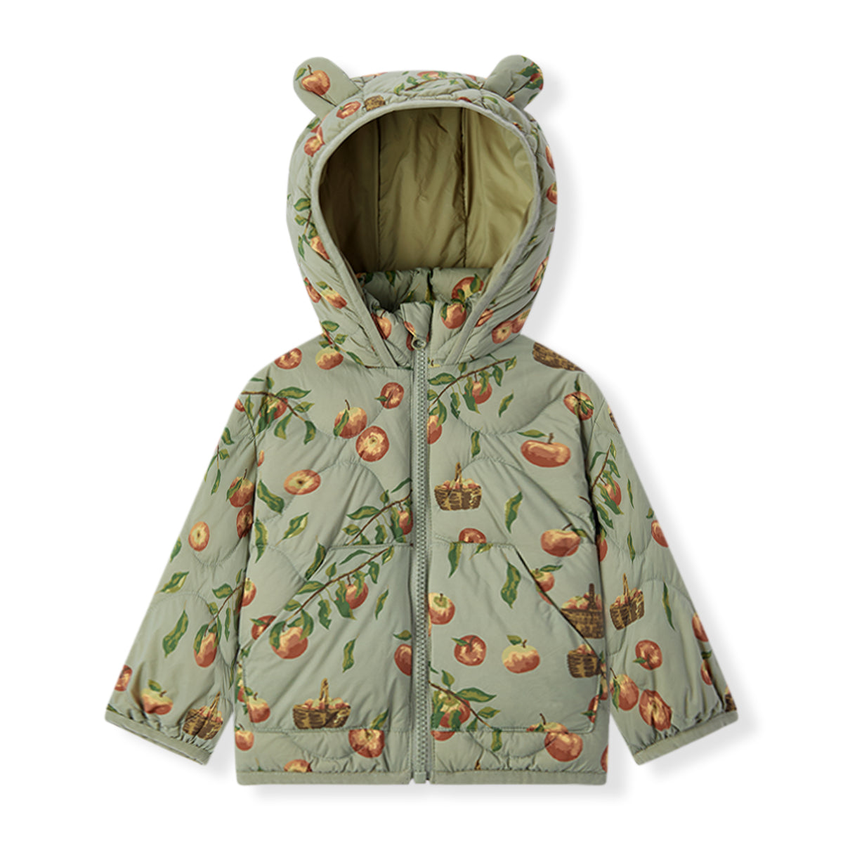 Apple Orchard Lightweight Down Hooded Jacket