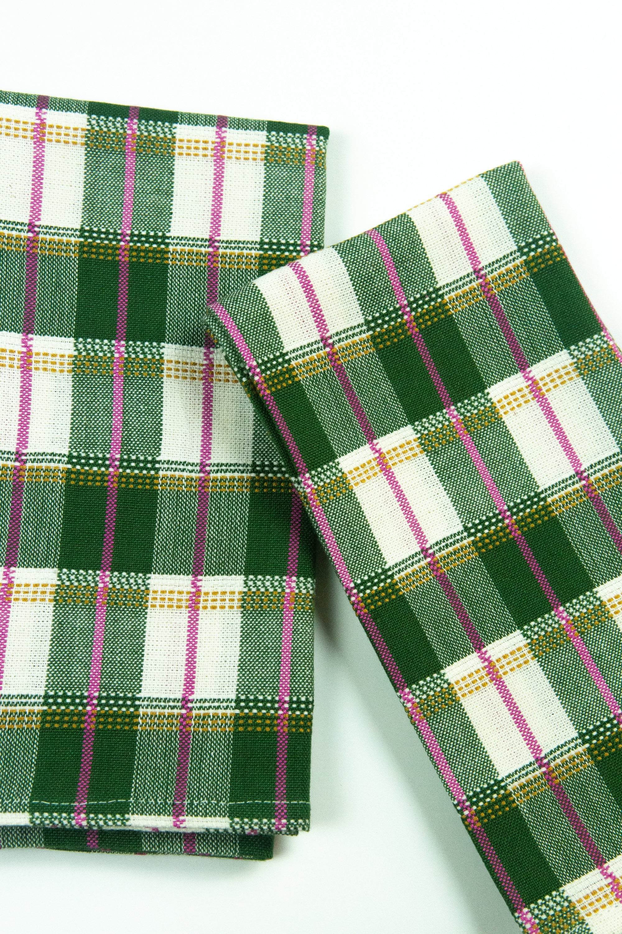 San Andres Gingham Napkins (Forest & White)