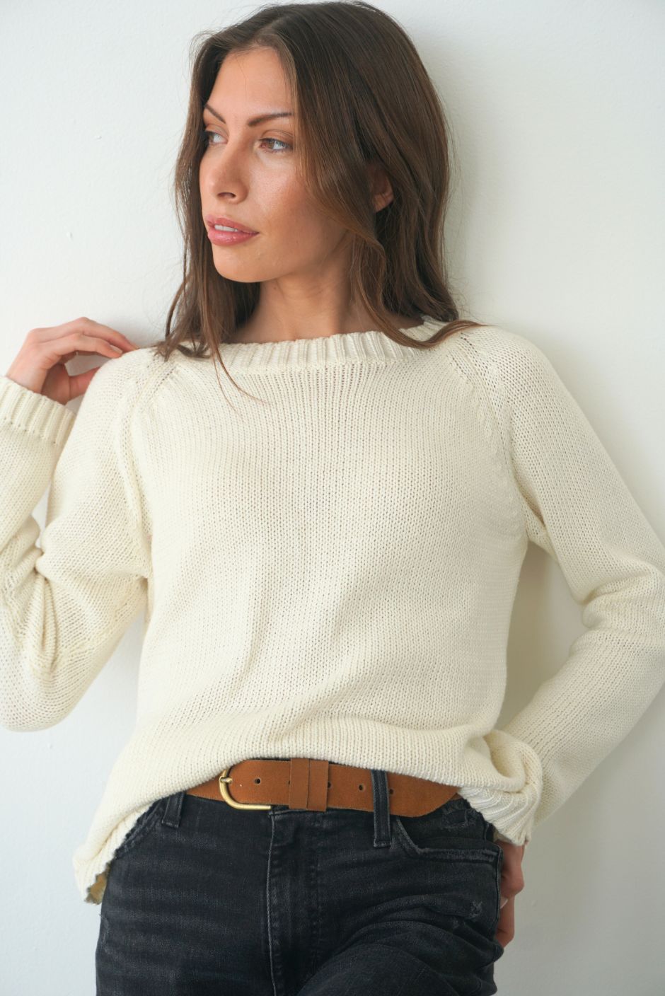 Sloane Crewneck (Oat Milk)