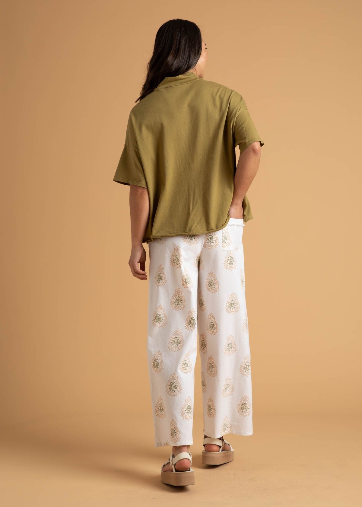 Shore Pant (Totem Paisley Baked Clay & Olive Oil)