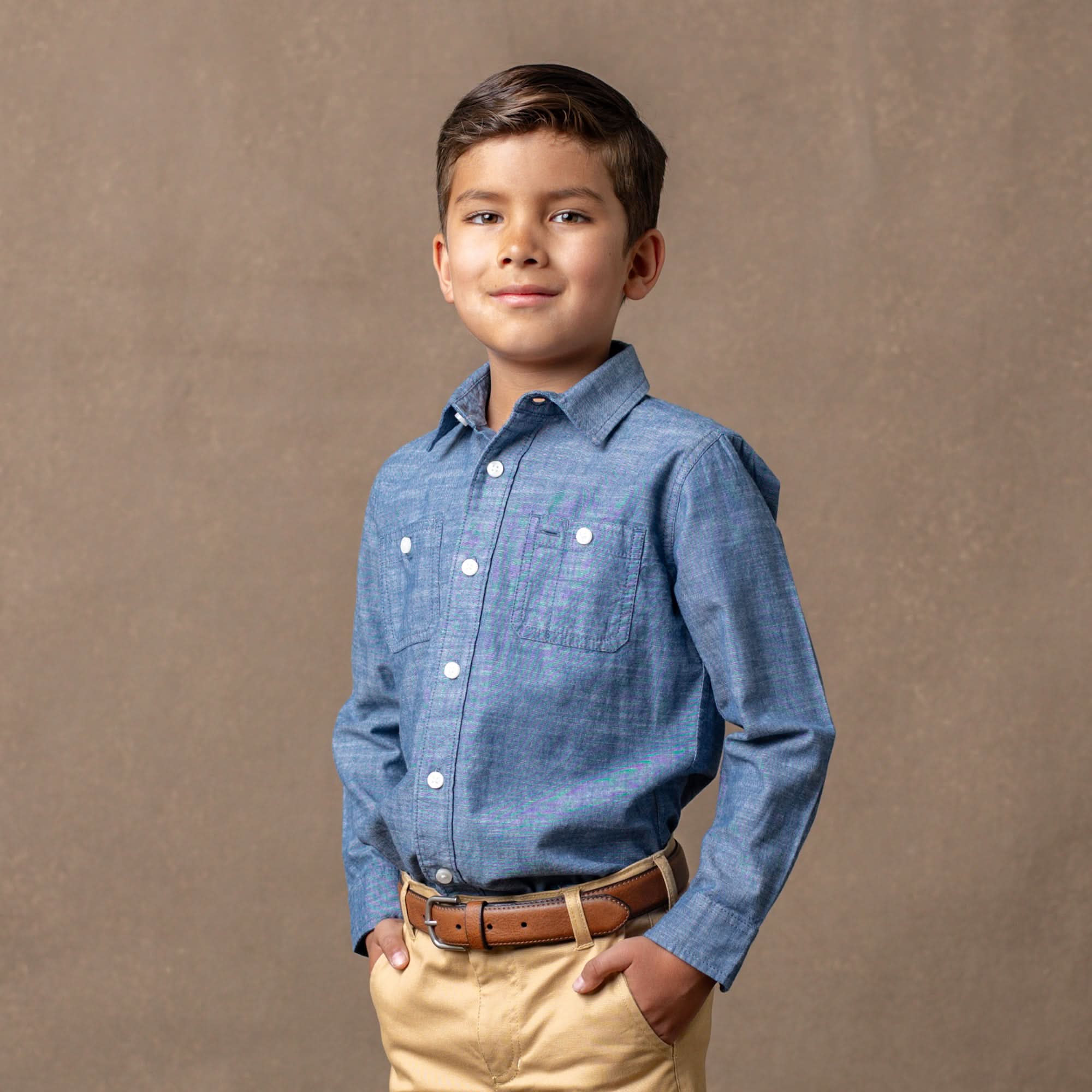 Chambray Button Down Shirt (Blue 3M-24M)