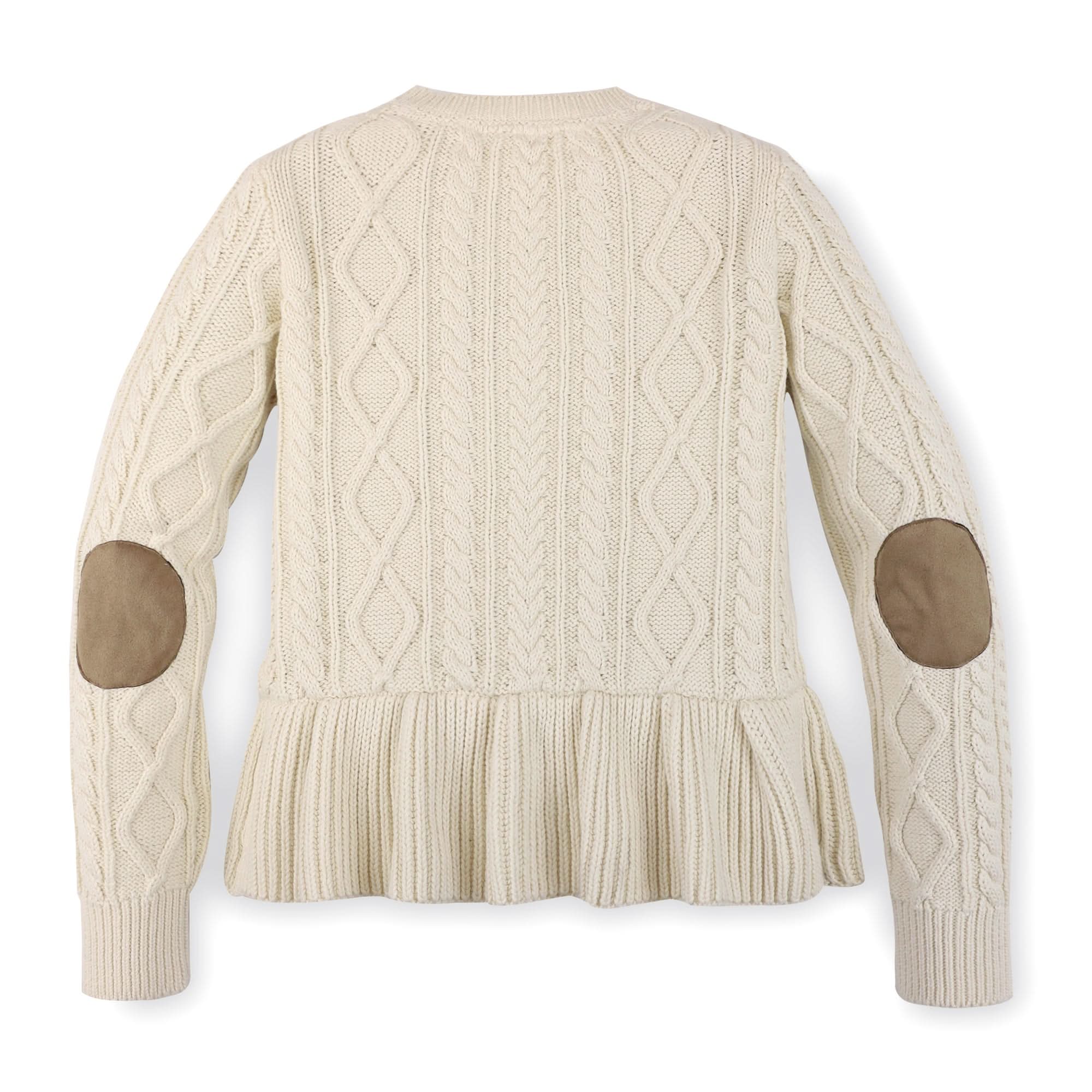 Cable Peplum Cardigan (Ivory 3M-24M)
