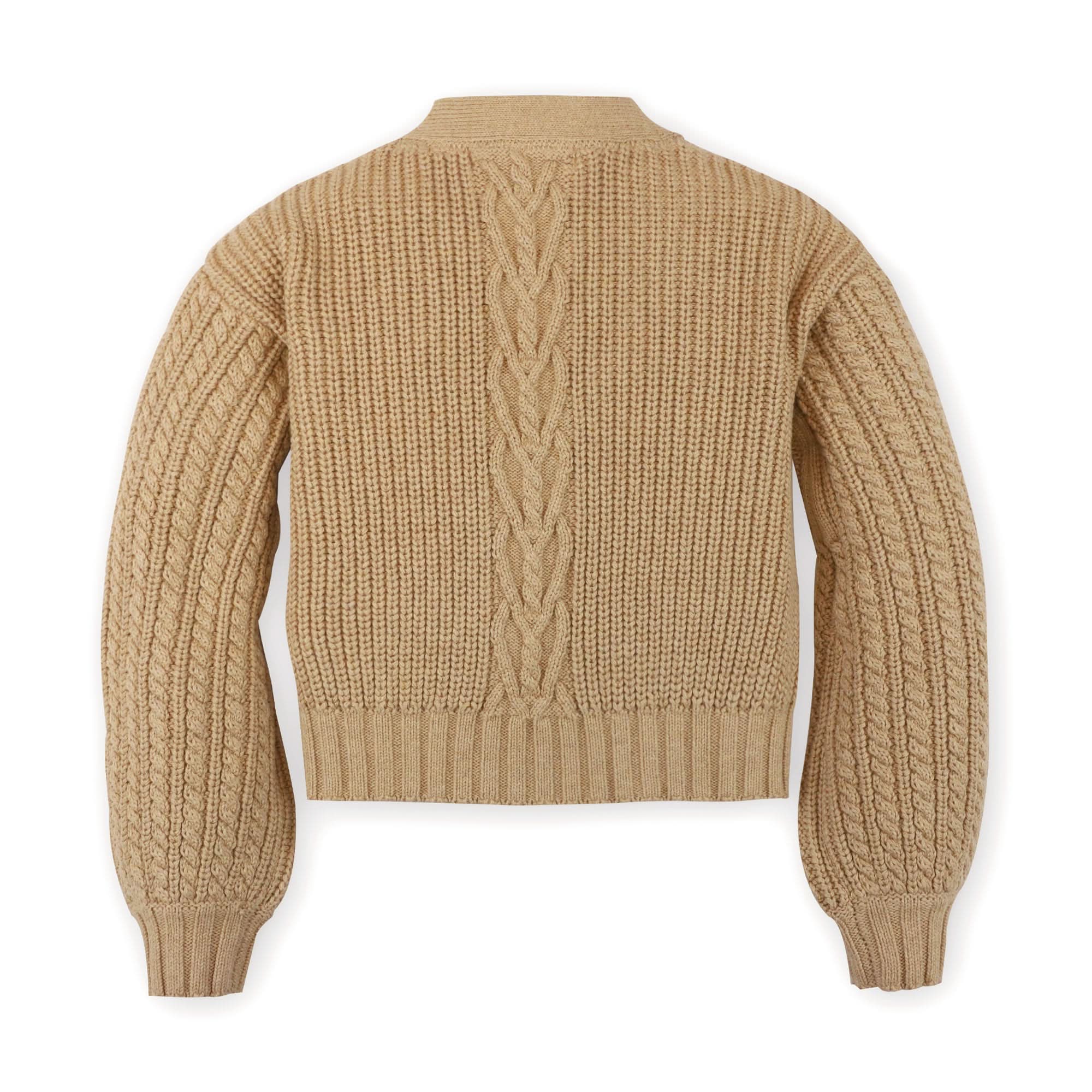 Chunky Cable Cardigan (Camel XXS-L)