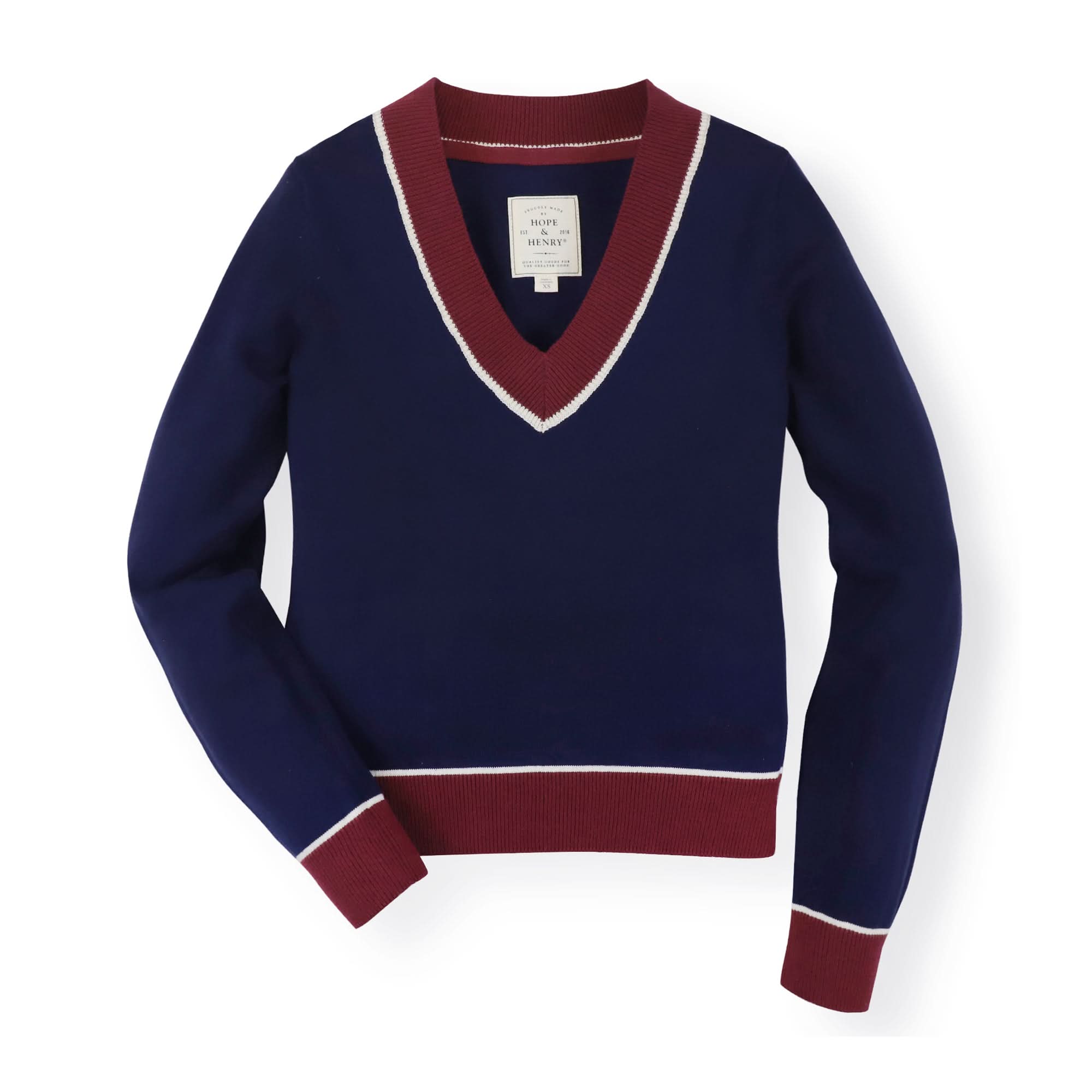 V-Neck Sweater (Navy)