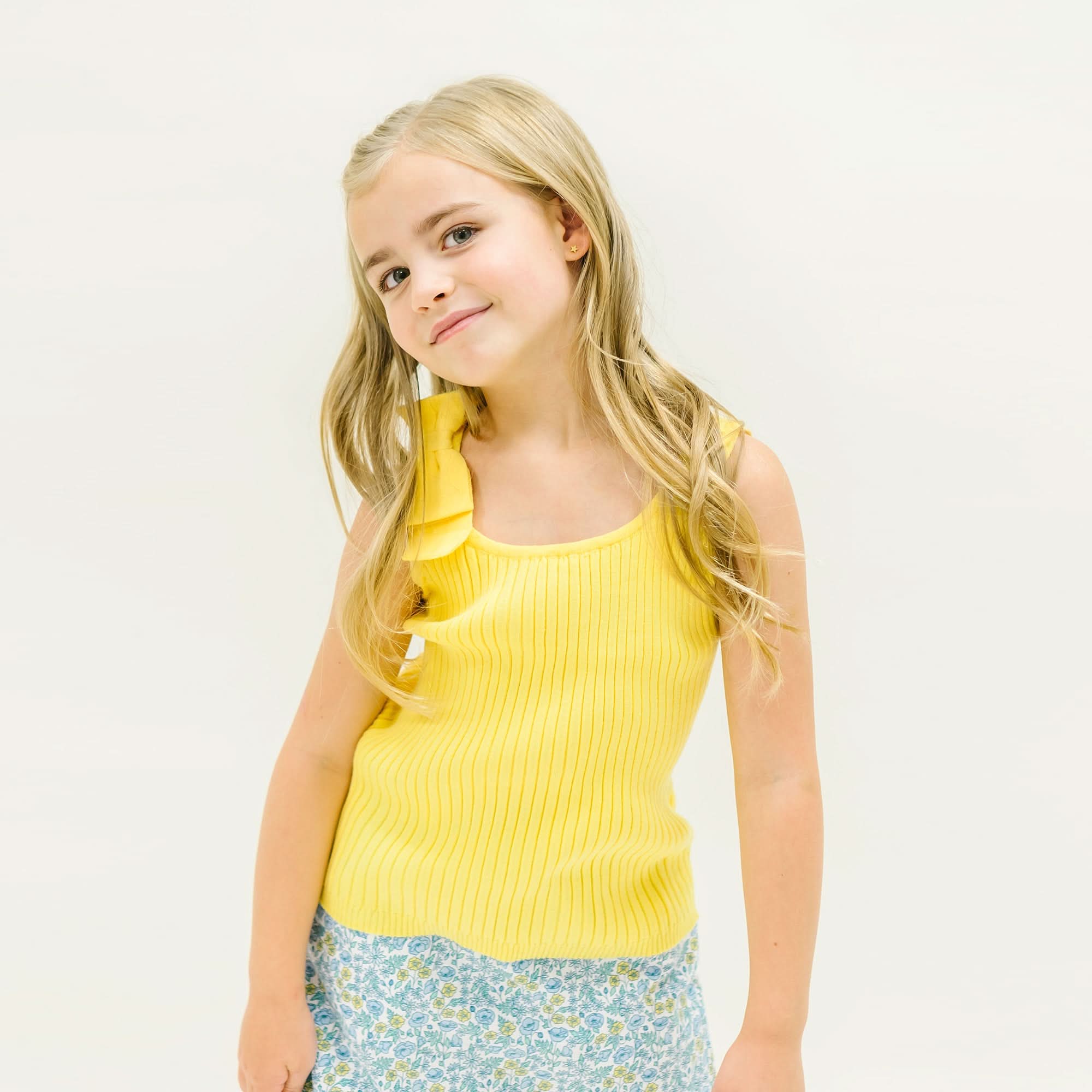 Bow Sweater Tank (Yellow)