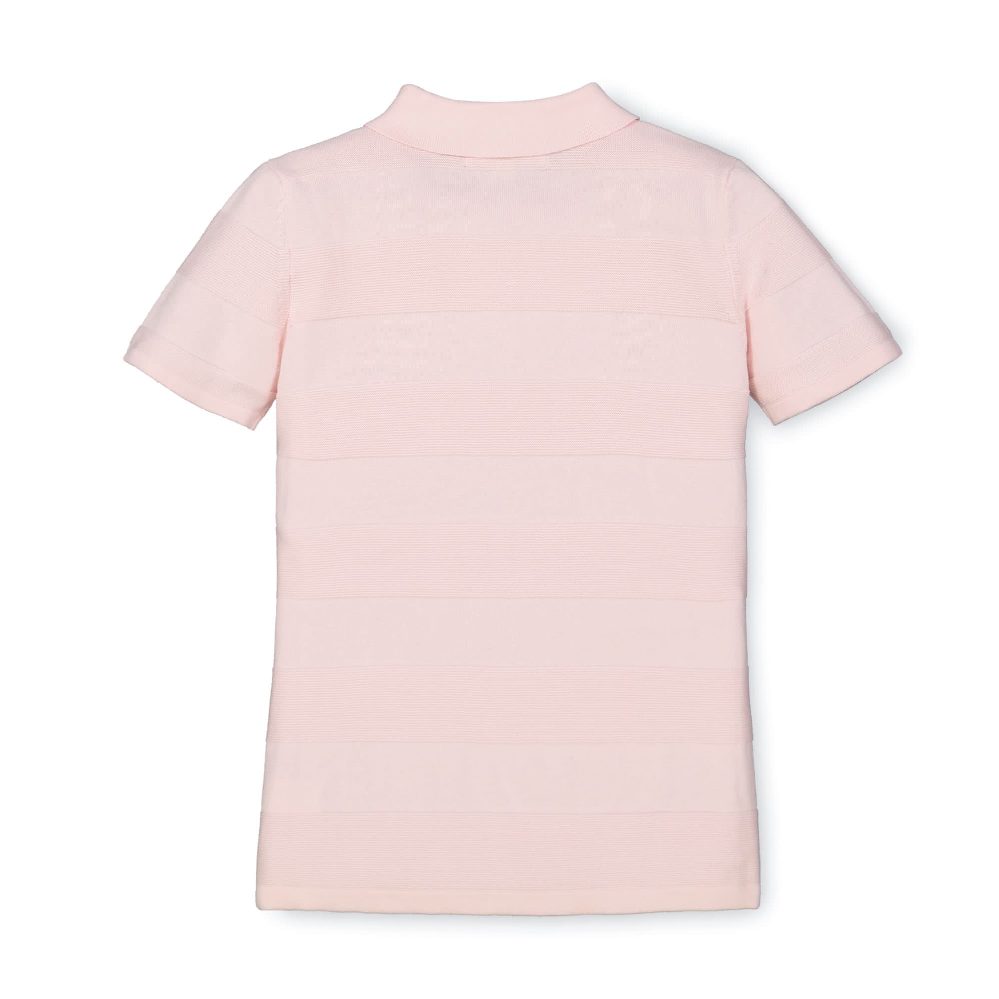 Short Sleeve Sweater Polo (Pale Pink)