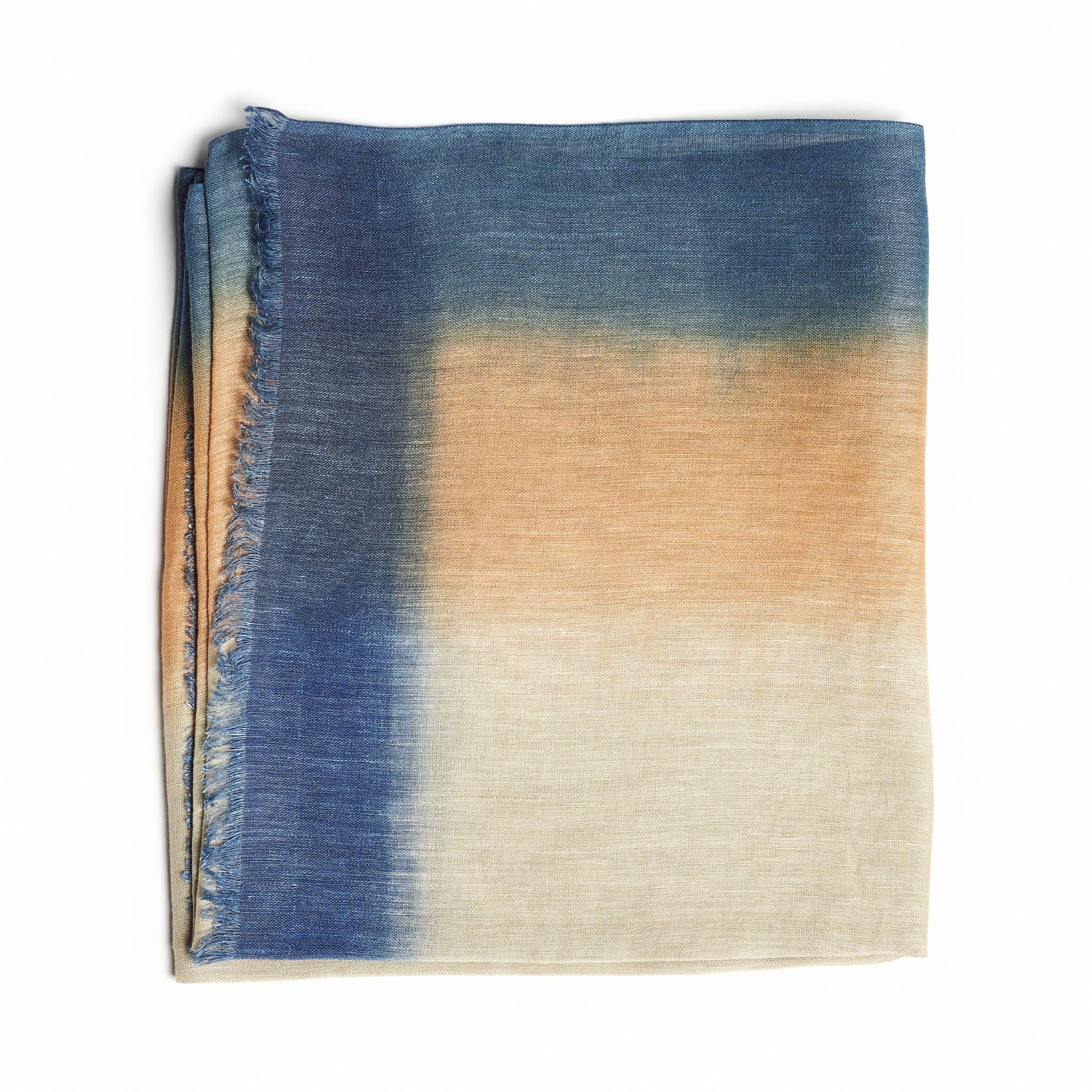 Oceana Soft Linen Silk Handloom Scarf (Beige)