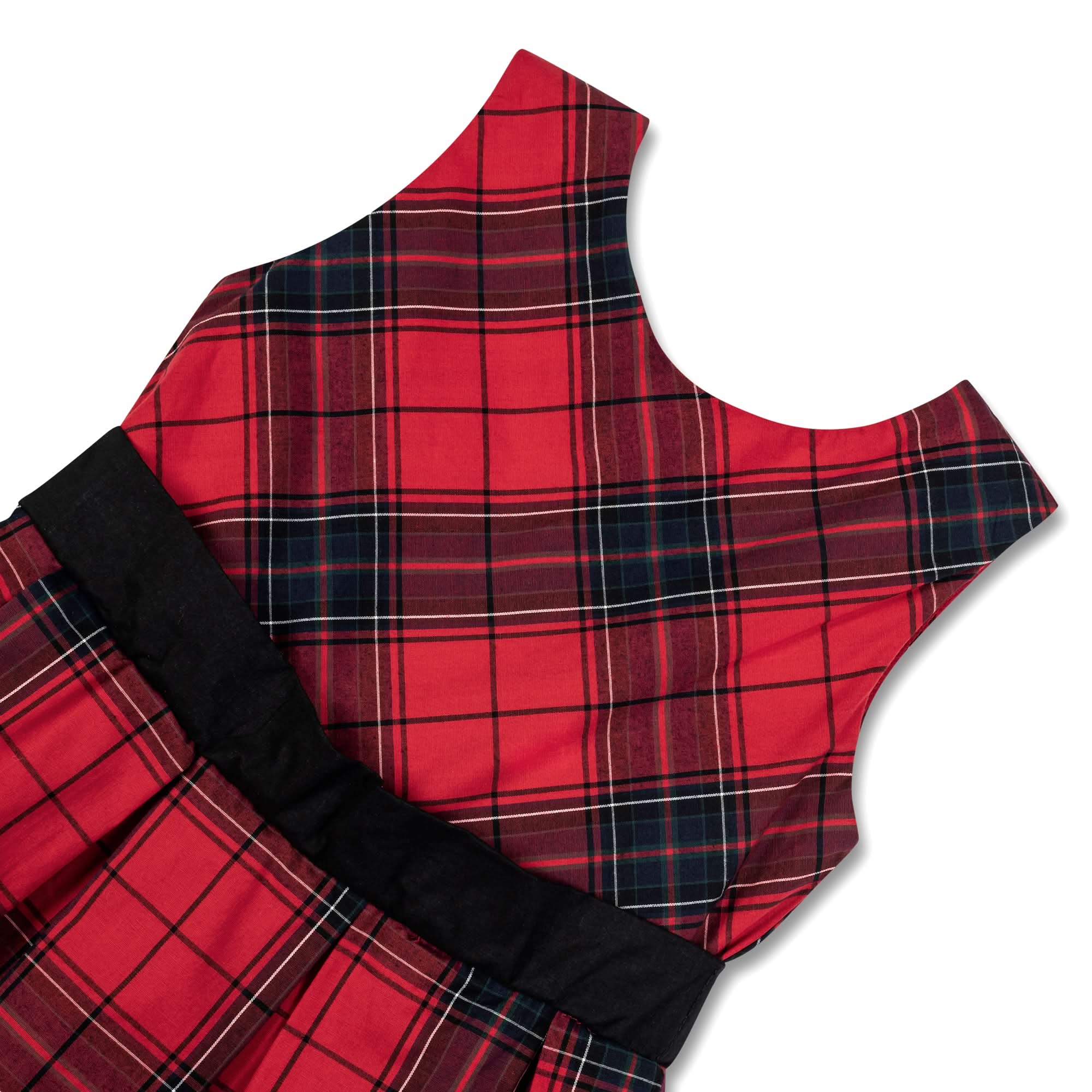 Pleated Party Dress (Red 2T-12)