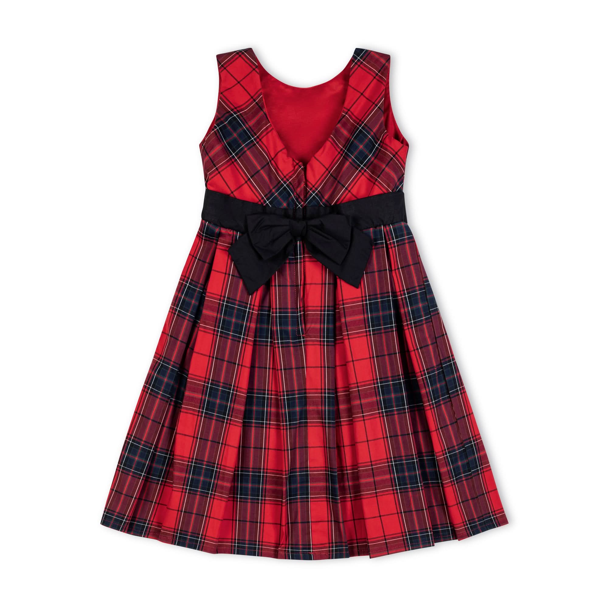 Pleated Party Dress (Red 2T-12)
