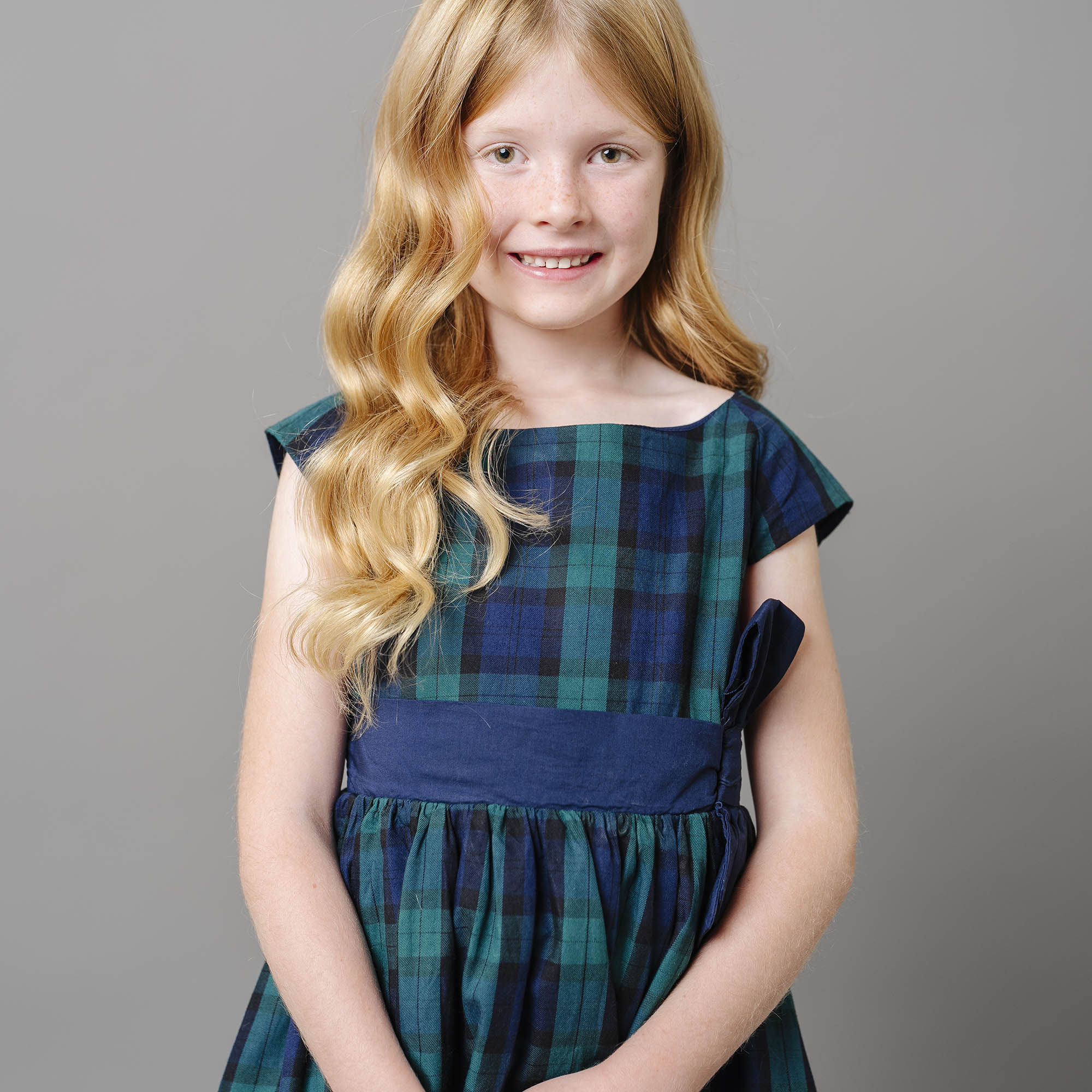 Cap Sleeve Party Dress with Bow Sash (Black)