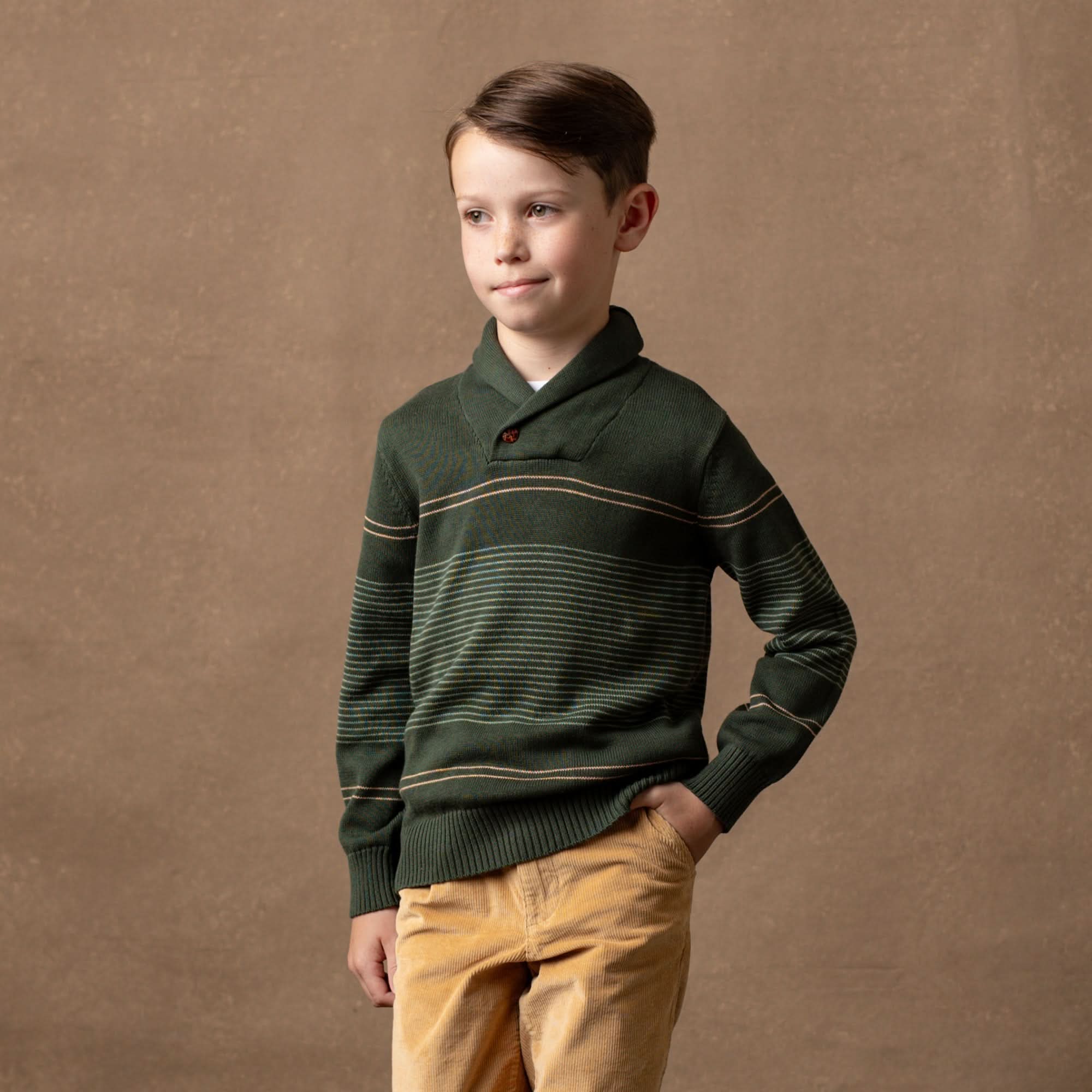 Shawl Collar Sweater (Pine & Sage XXS-XL)
