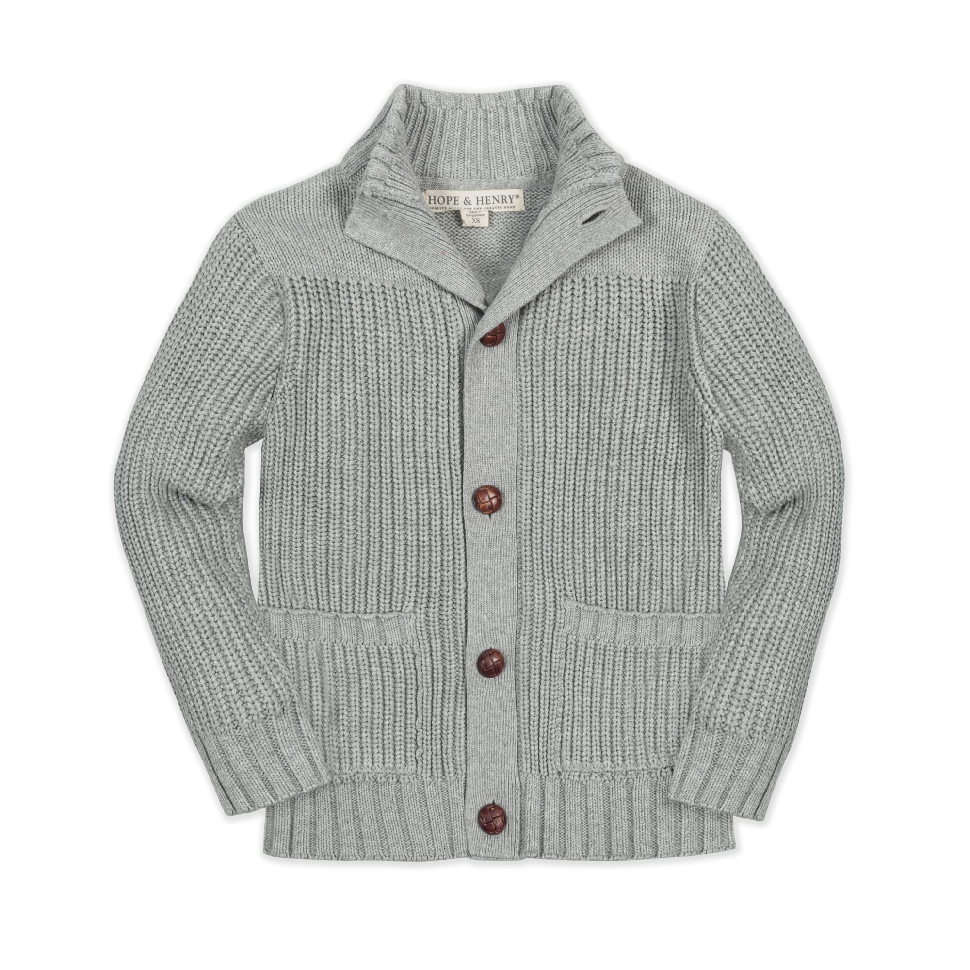 Mock Neck Cardigan (Dark Gray)