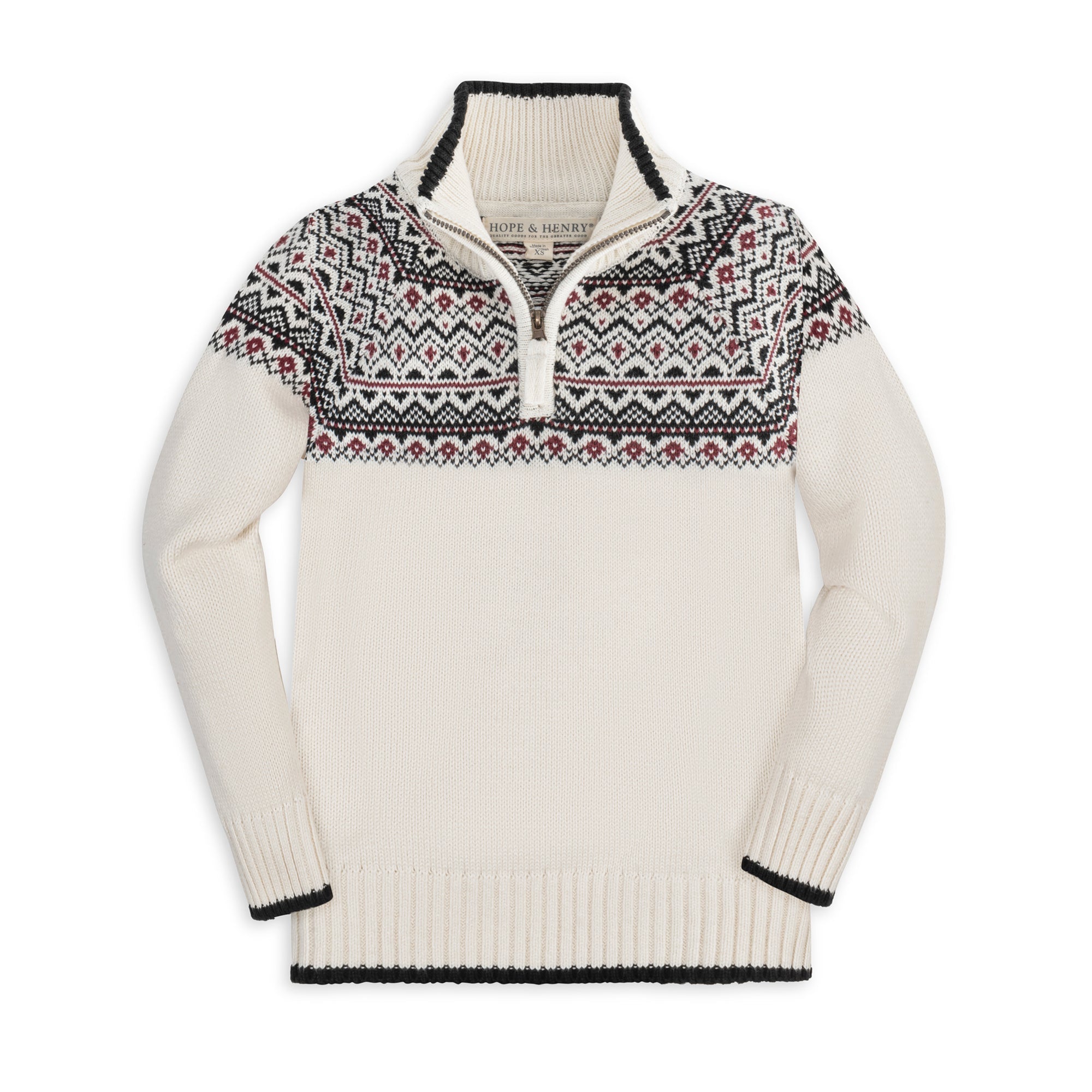 Half Zip Ski Sweater (Ivory)
