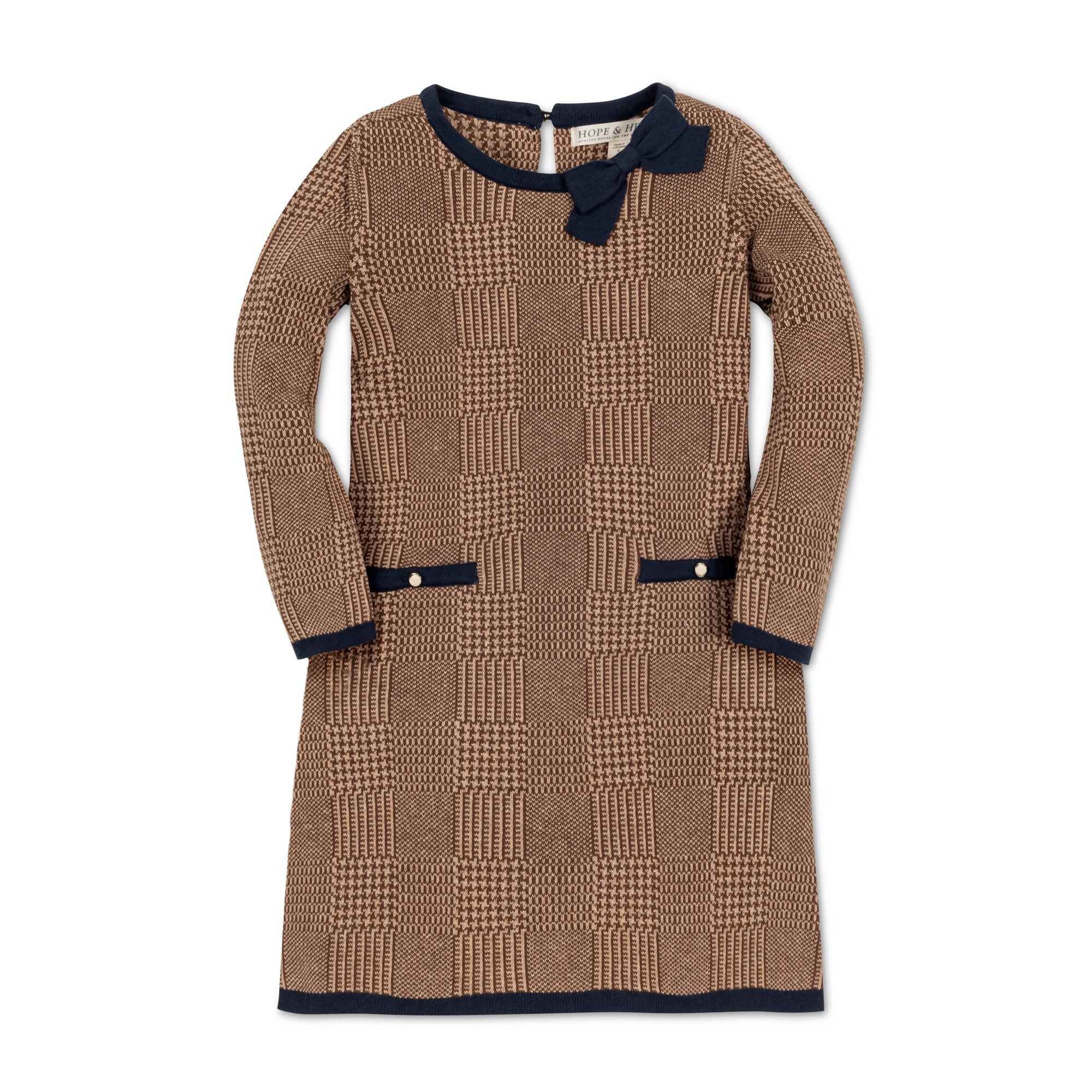 Bow Sweater Dress (Brown 3M-24M)