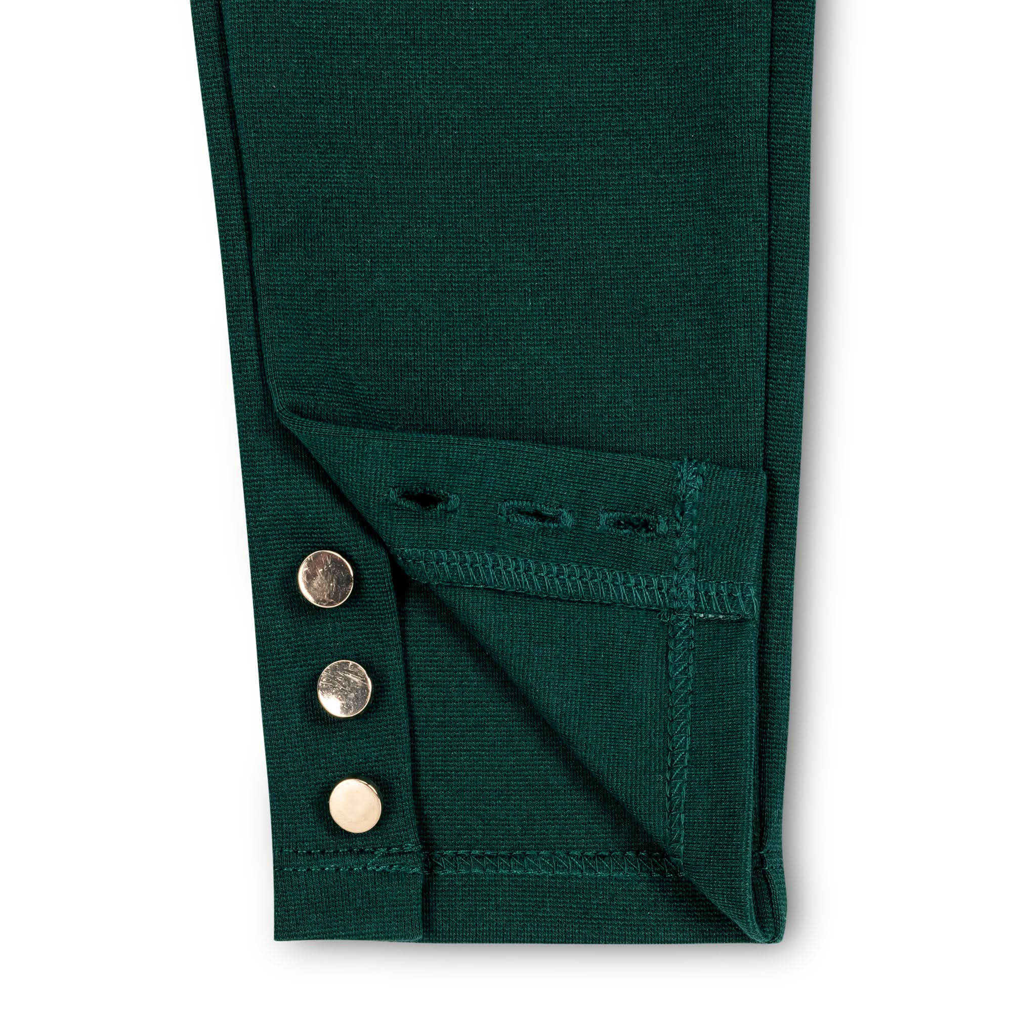 Button Cuff Ponte Pant (Green 2T-12)