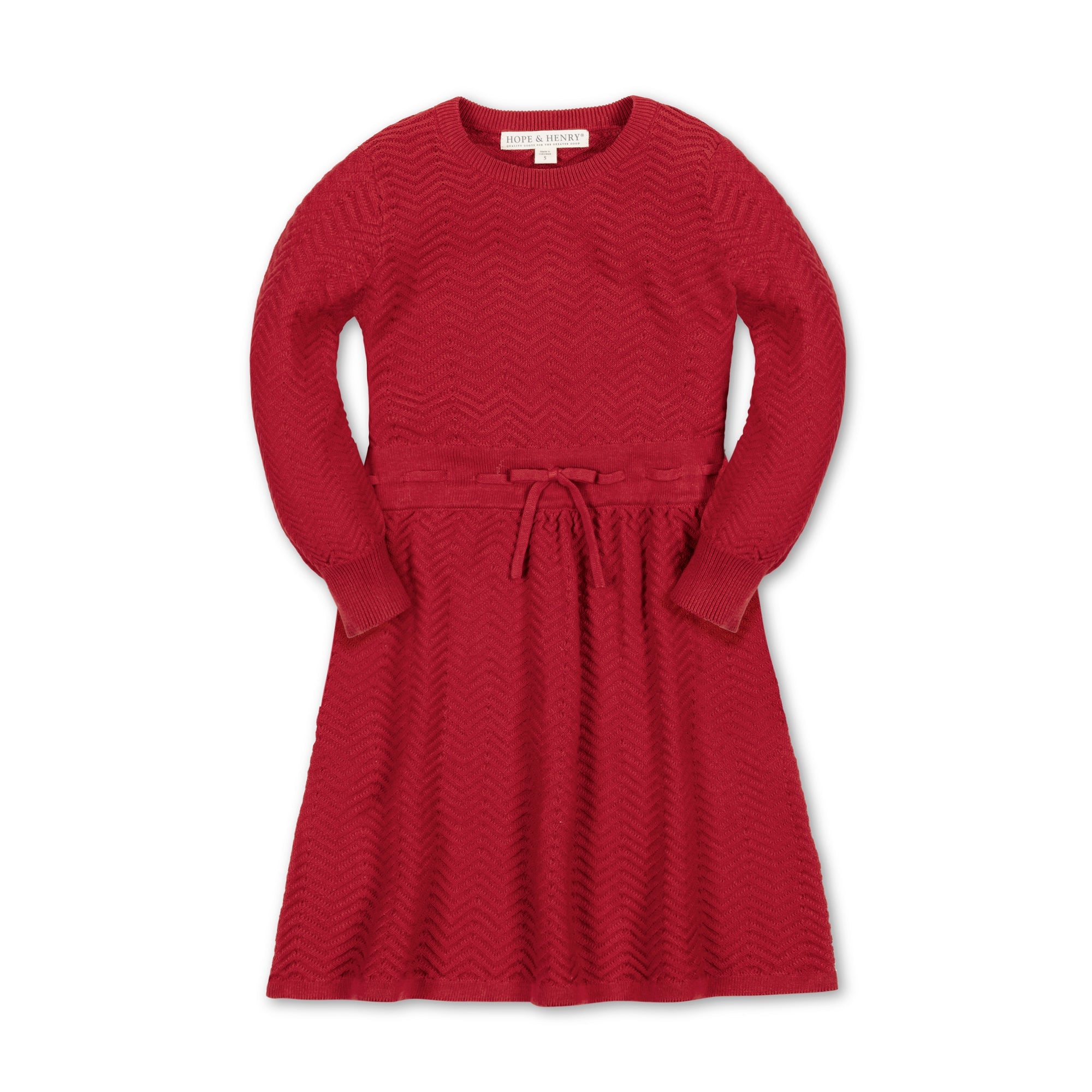 Balloon Sleeve Sweater Dress (Red 3M-24M)