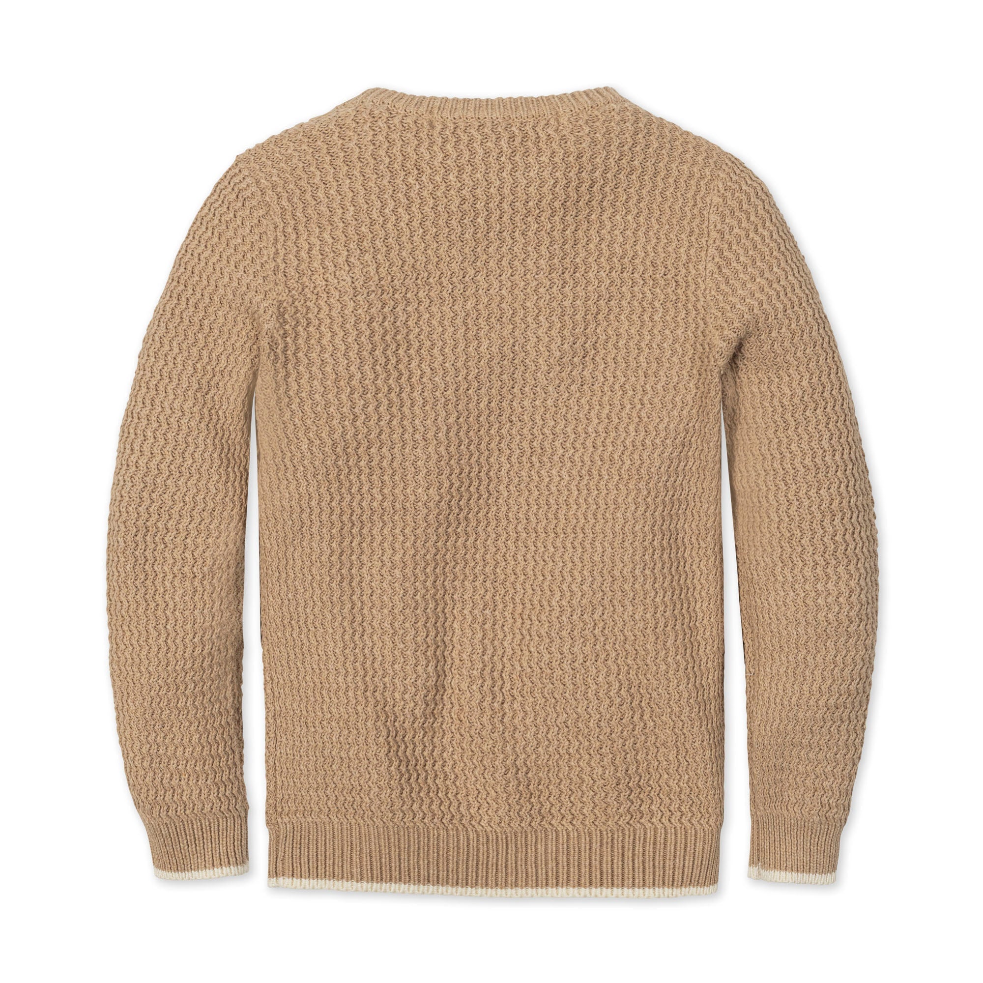 Crewneck Sweater with Buttons (Camel)