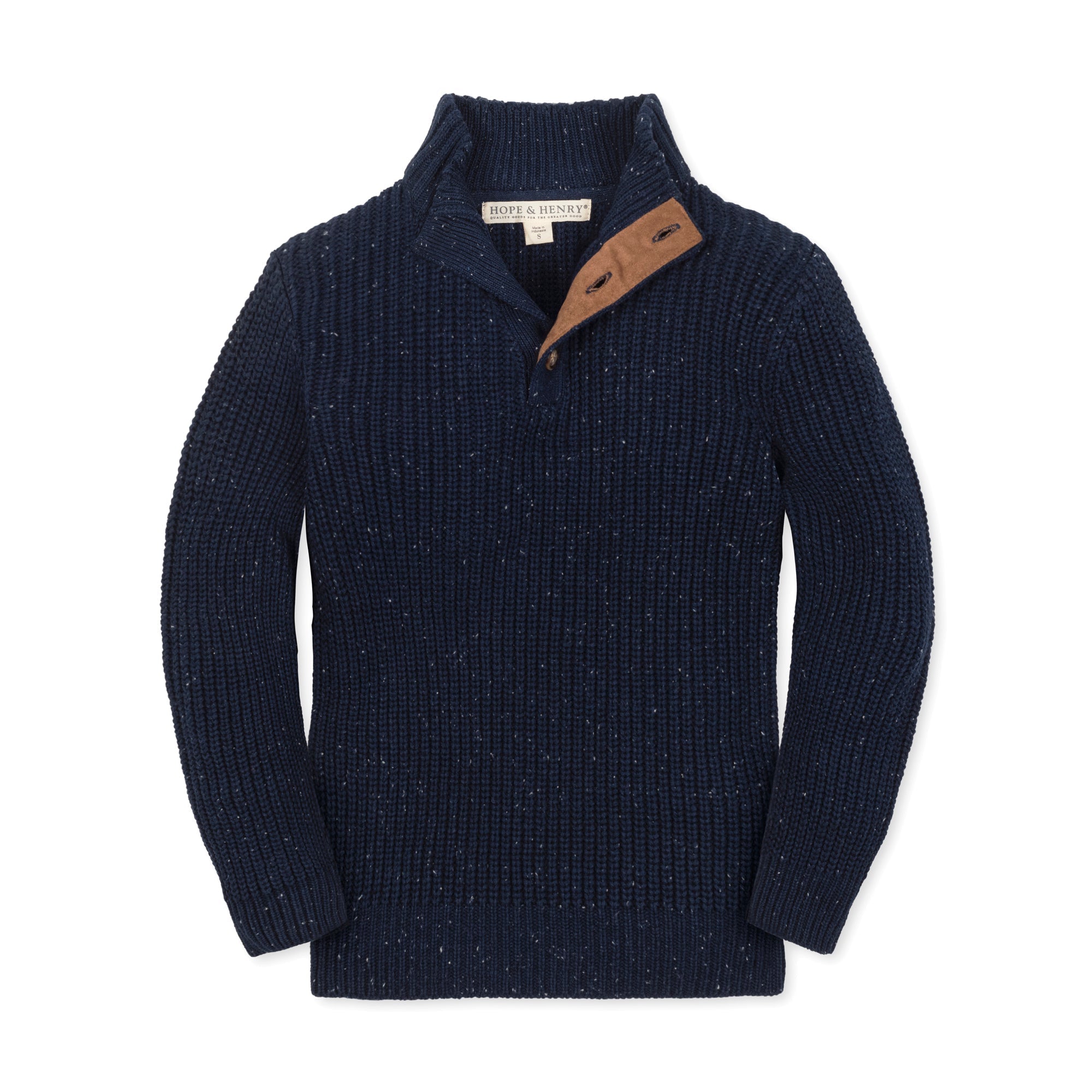 Mock Neck Sweater (Navy)