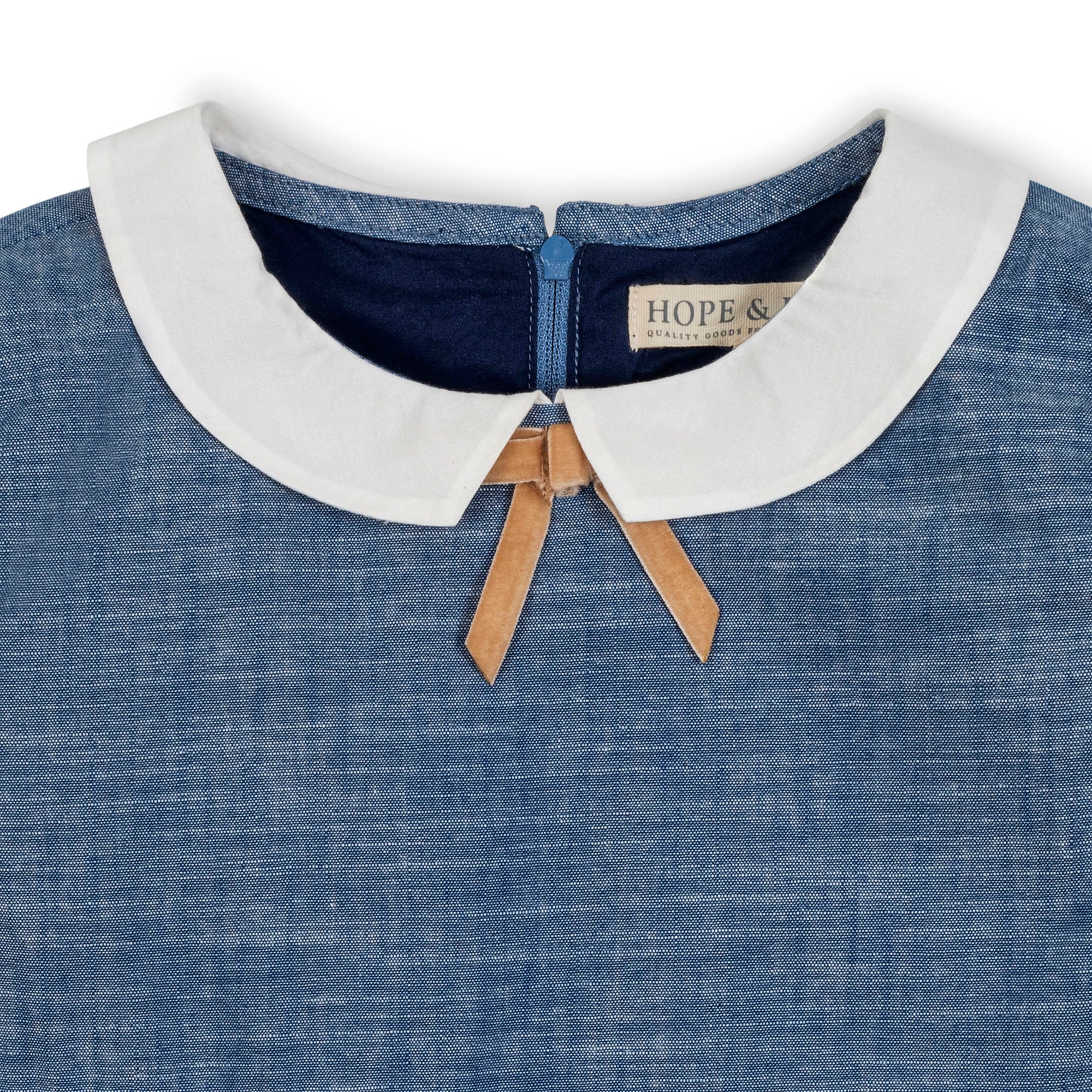 Chambray Empire Dress (Blue 3M-24M)