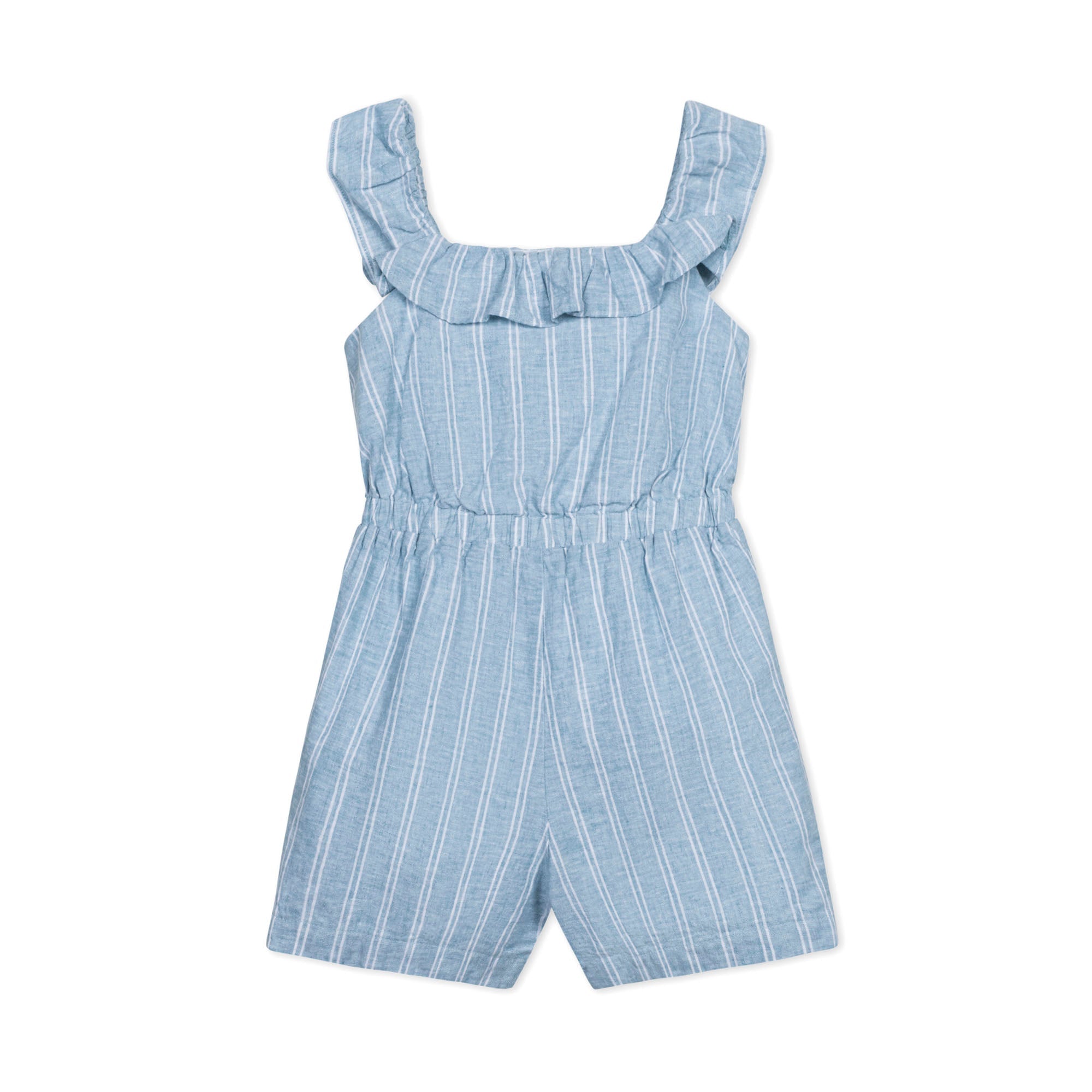 Linen Ruffle Collar Romper (Mallorca)