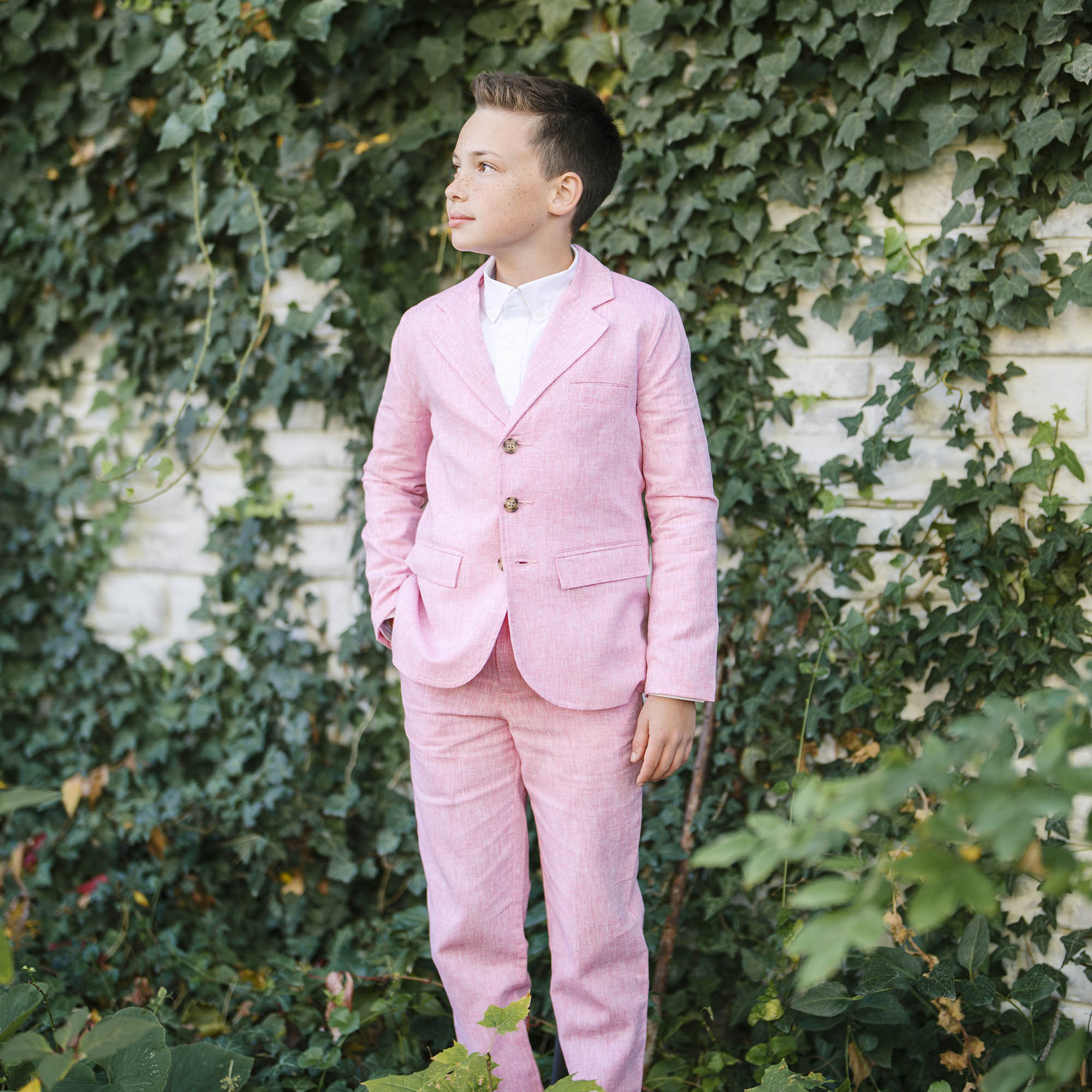 Linen Suit Jacket (Rose)