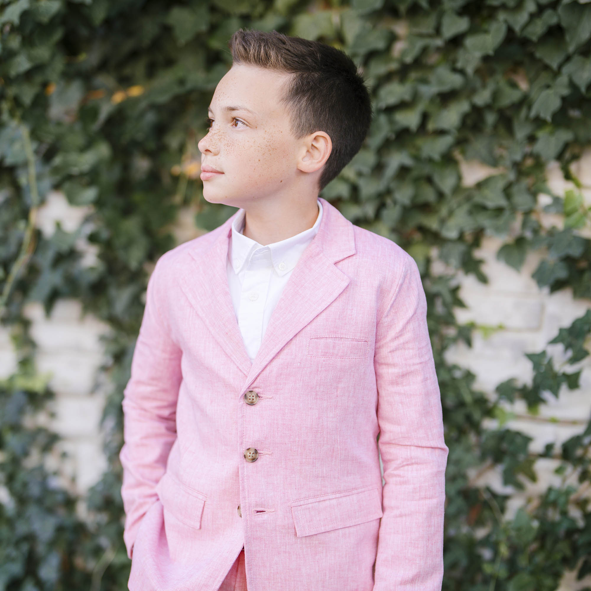 Linen Suit Jacket (Rose)