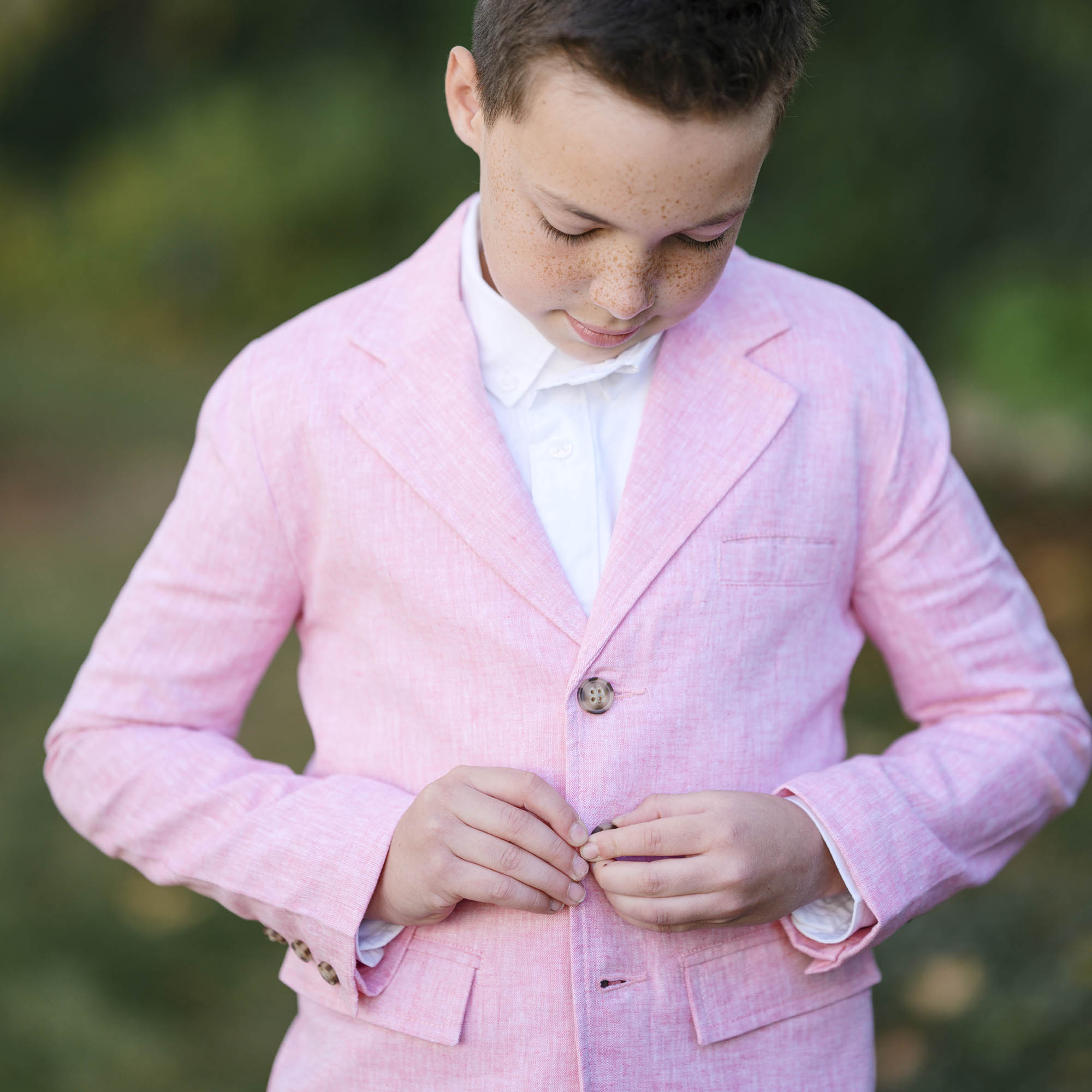 Linen Suit Jacket (Rose)