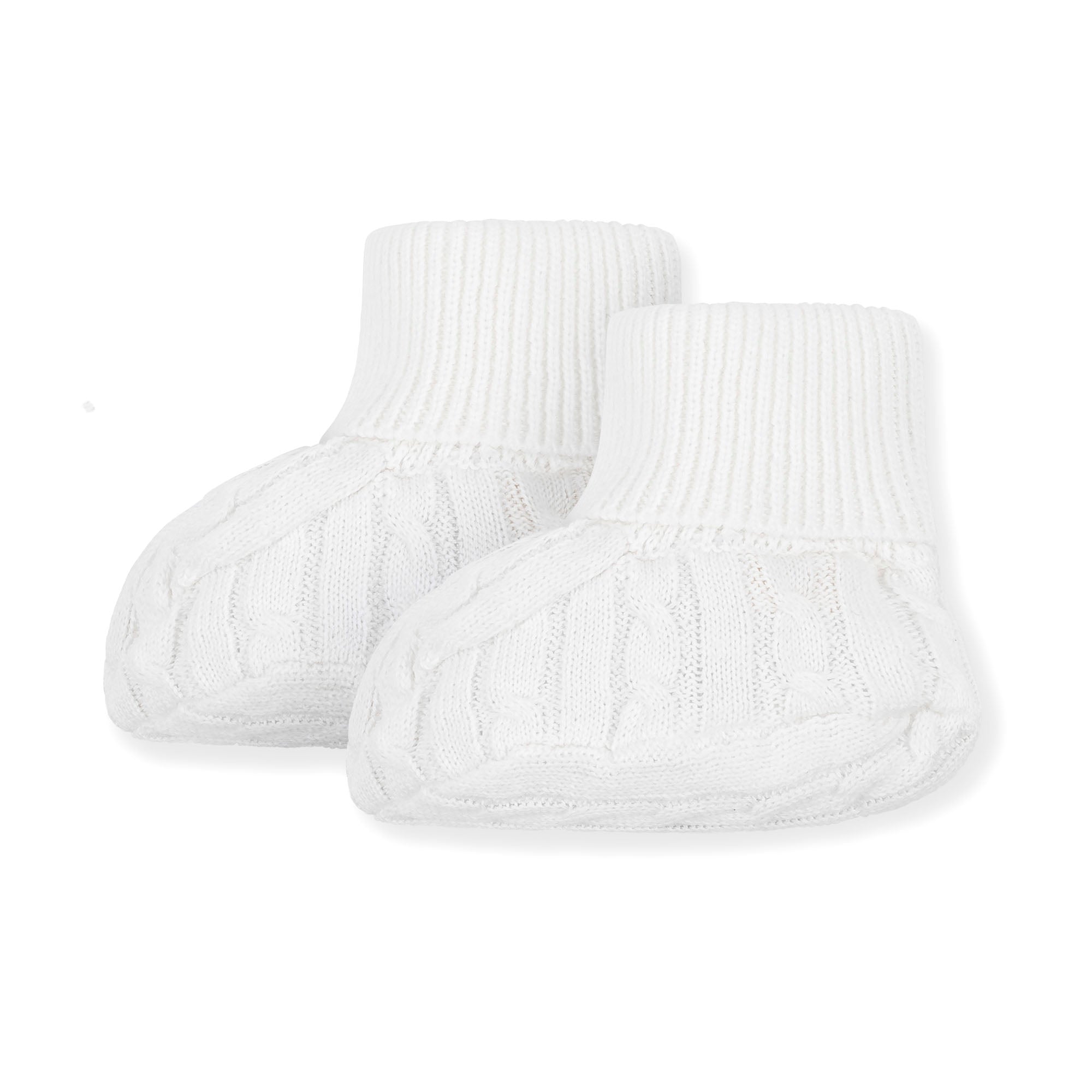 Sweater Beanie and Bootie Set (Soft White)