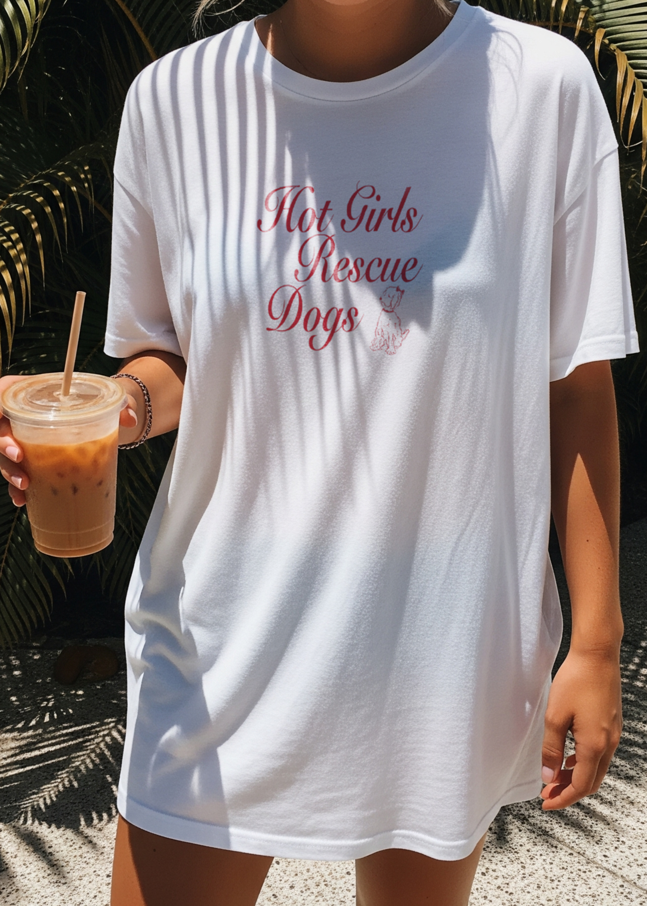 HOT GIRLS RESCUE DOGS TEE