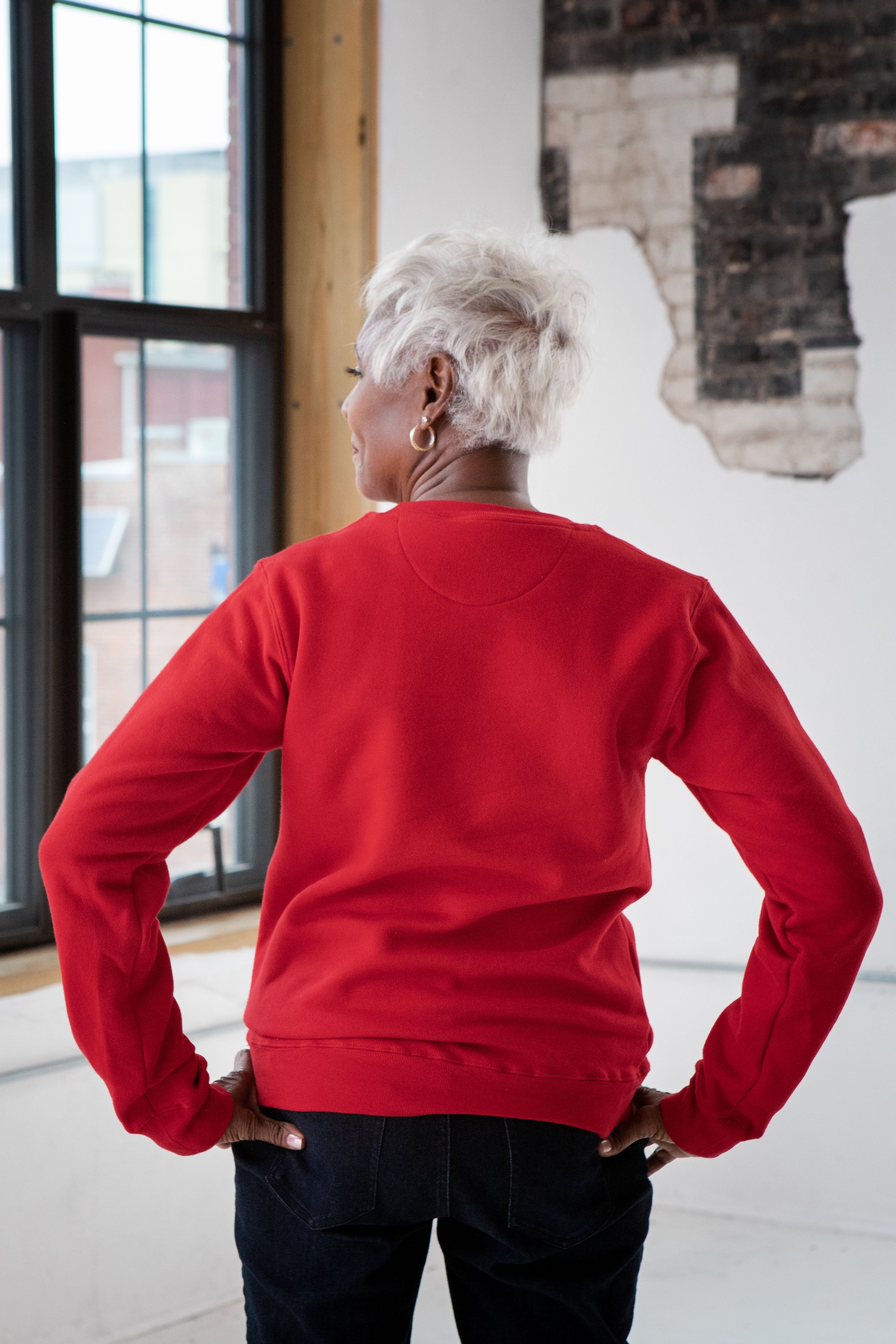 Unisex Fleece Crew (Red)