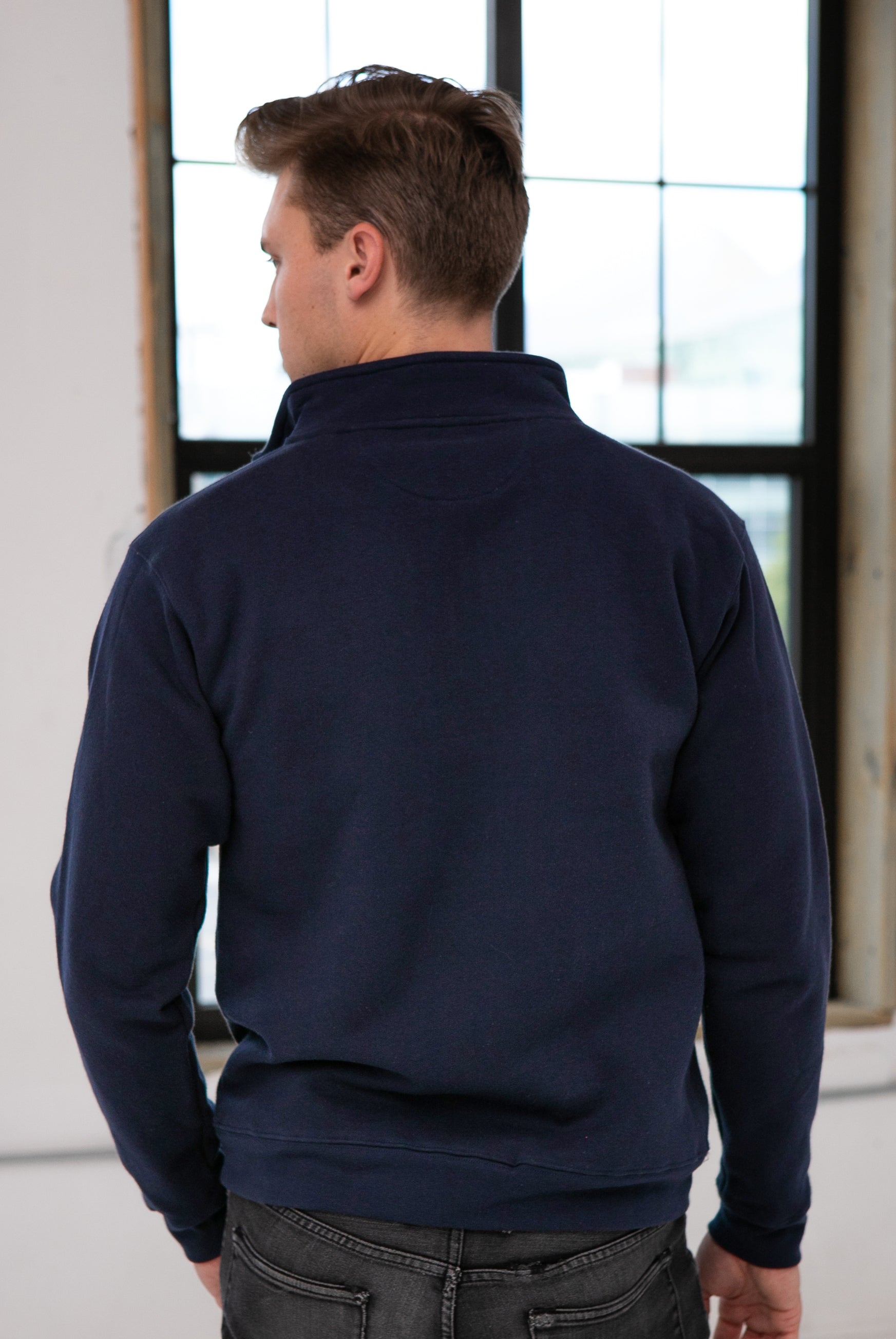 Unisex Fleece 1/4 Zip (Navy)