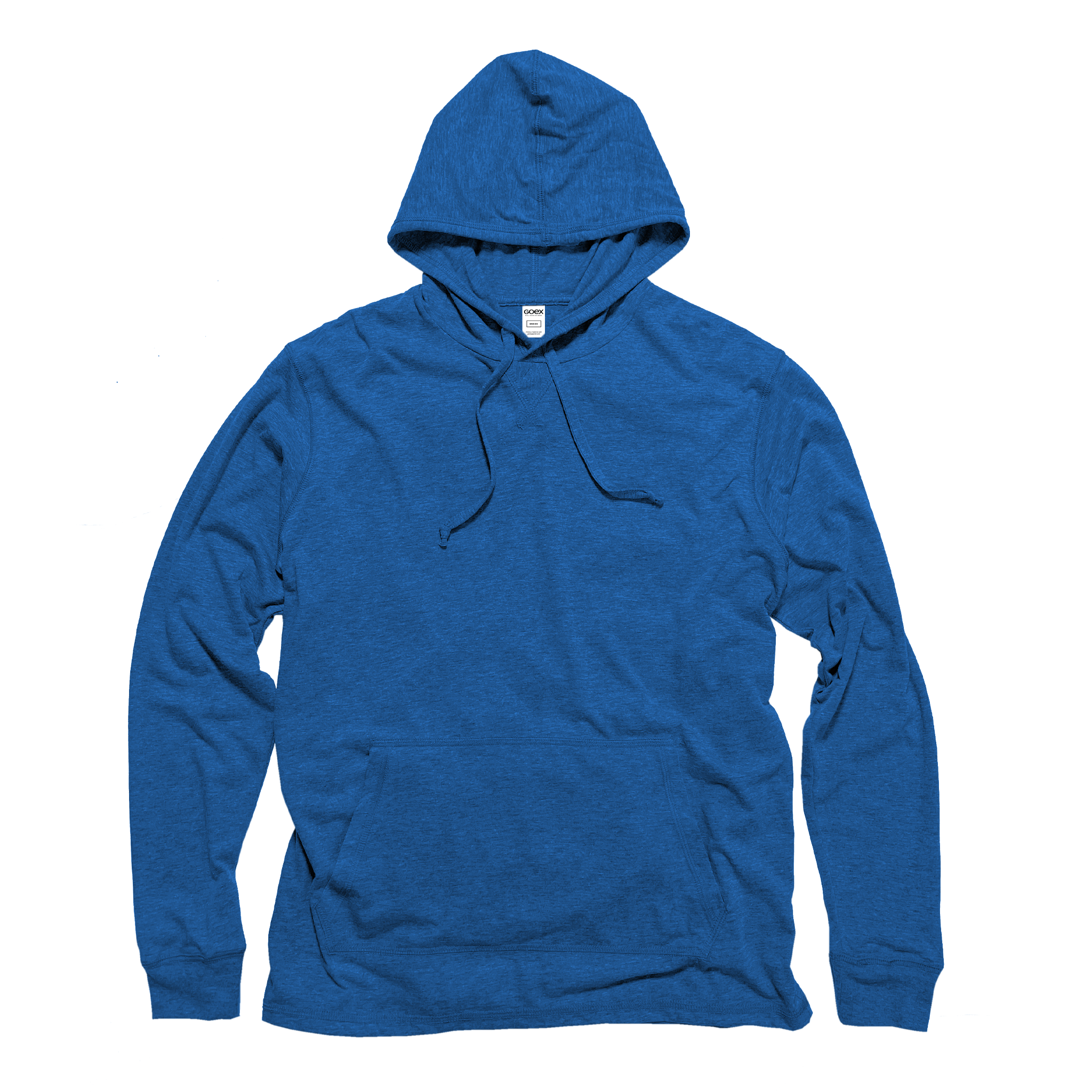 Unisex Eco-Triblend Long Sleeve Hooded Tee (Royal)