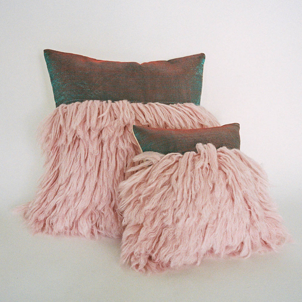 Wugo Throw Pillow (Cotton Candy/Peruvian Pink)
