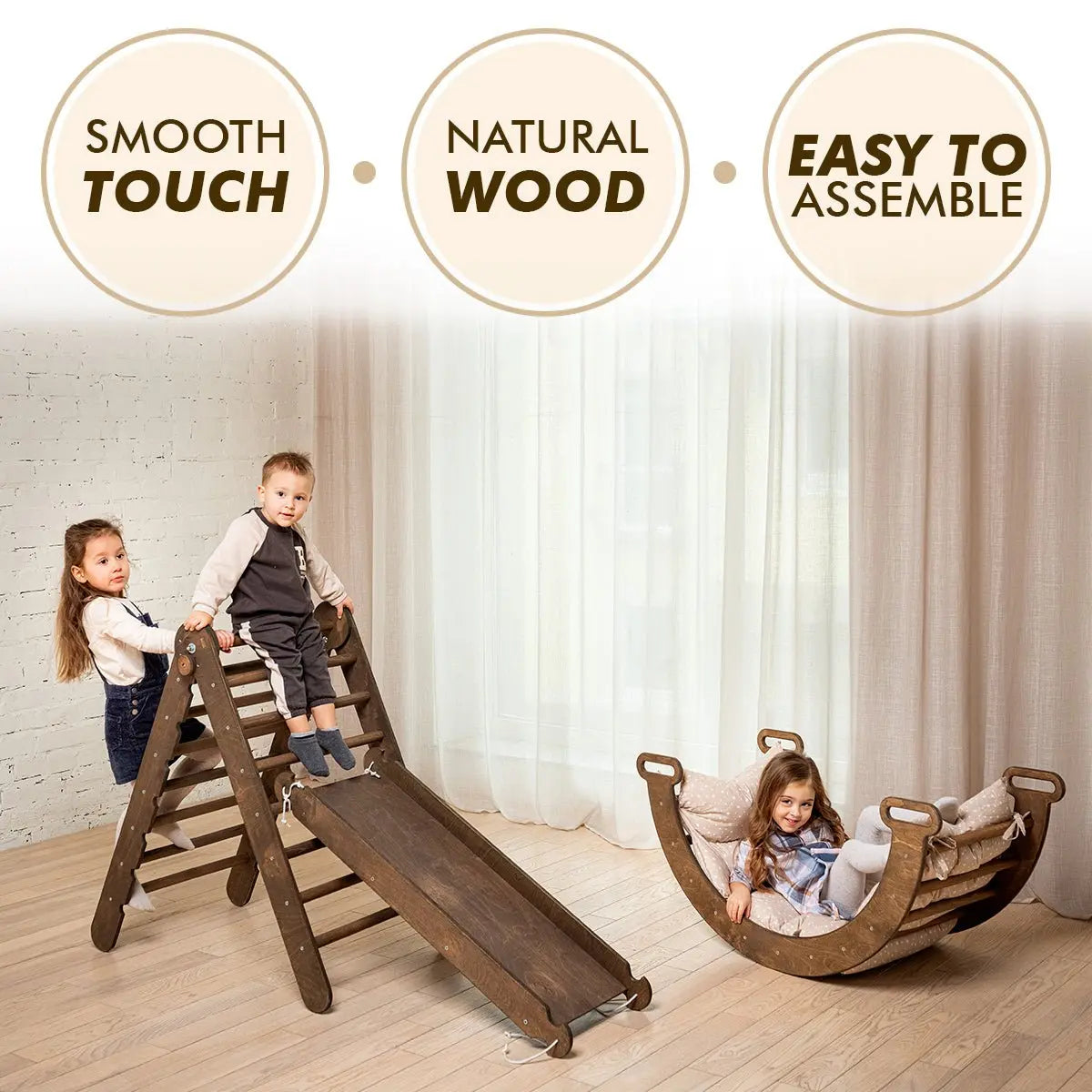3-in-1 Montessori Climbing Set (Chocolate)