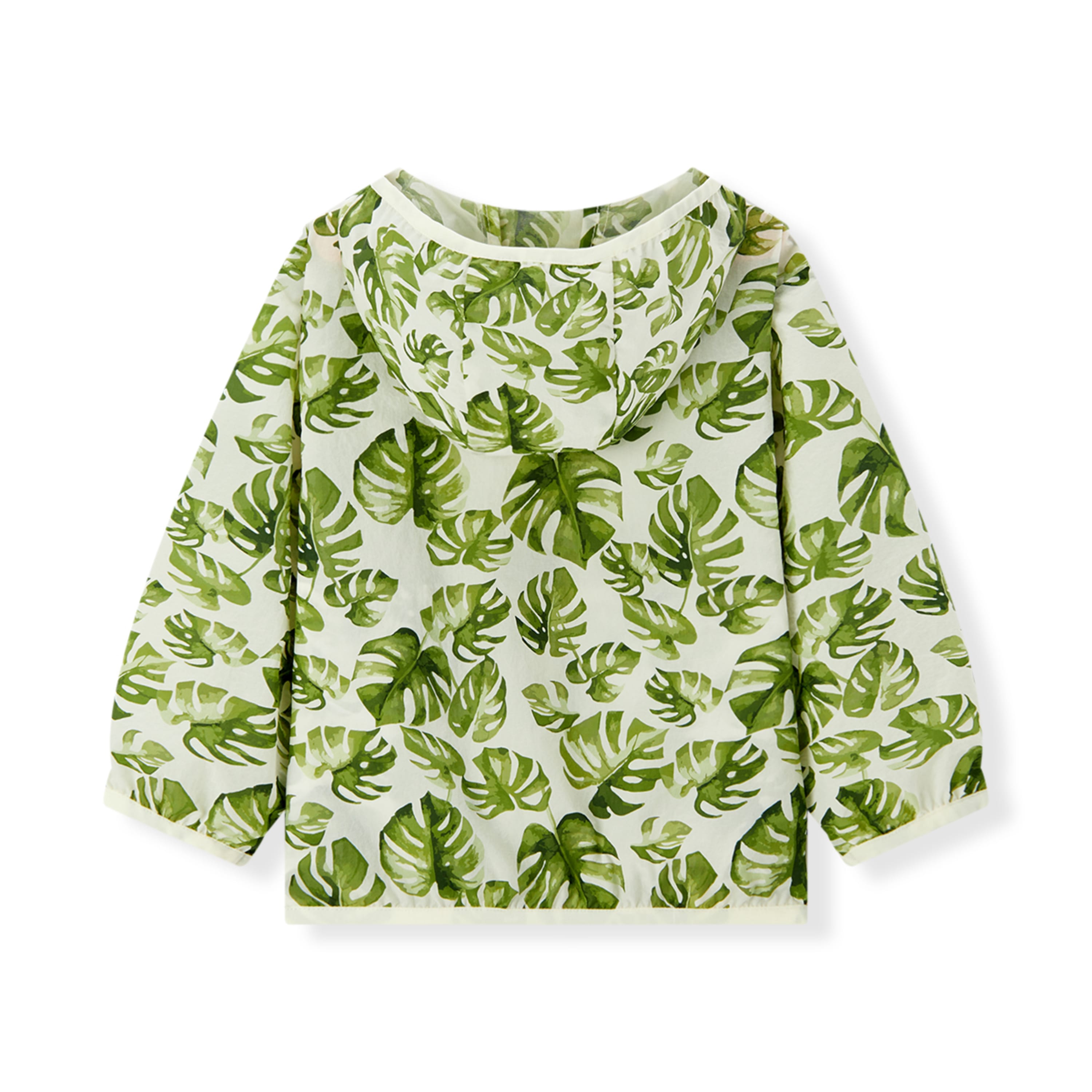 Island Leaf Hooded Sun Shield Windbreaker Jacket