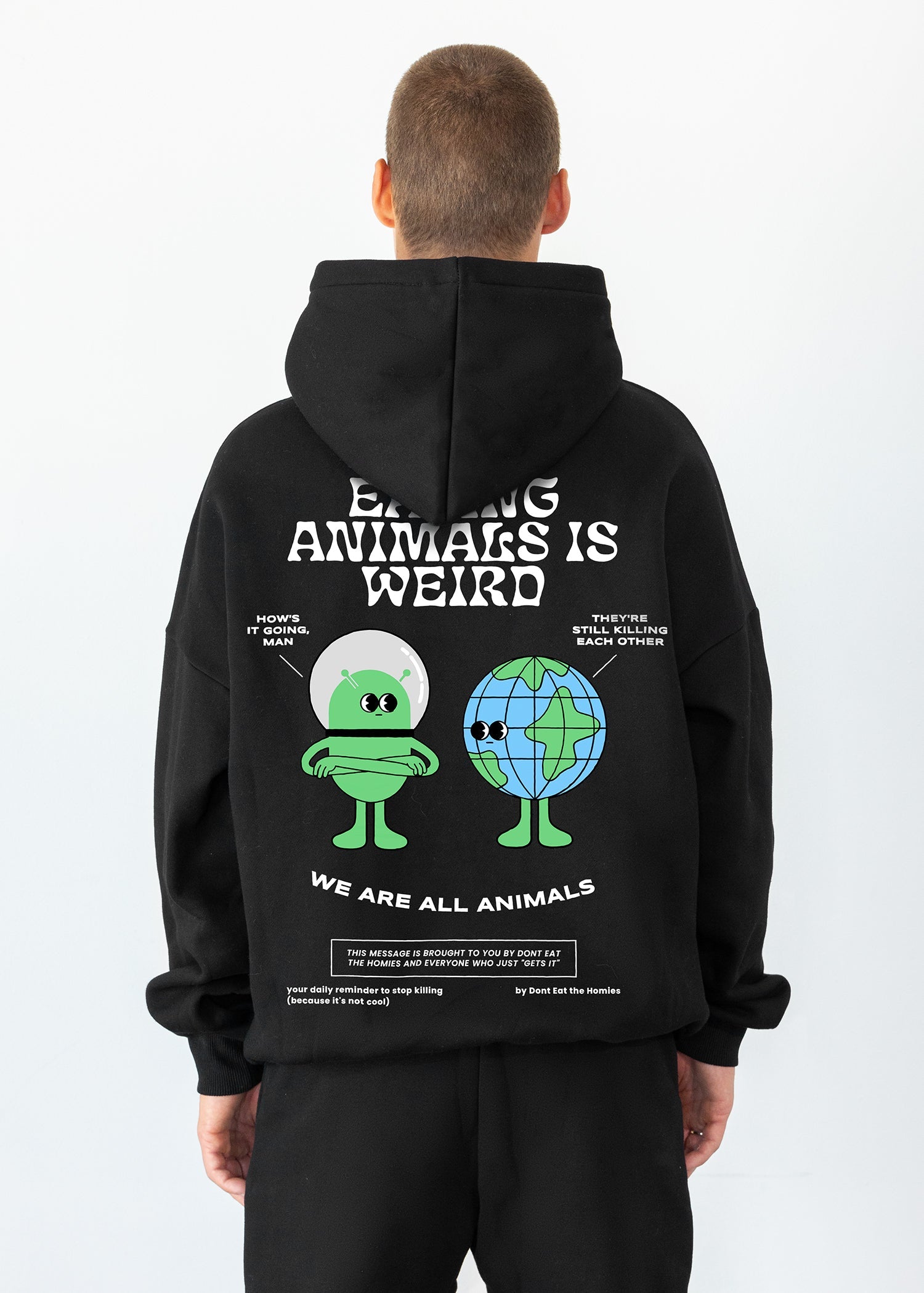 EATING ANIMALS IS WEIRD HOODIE