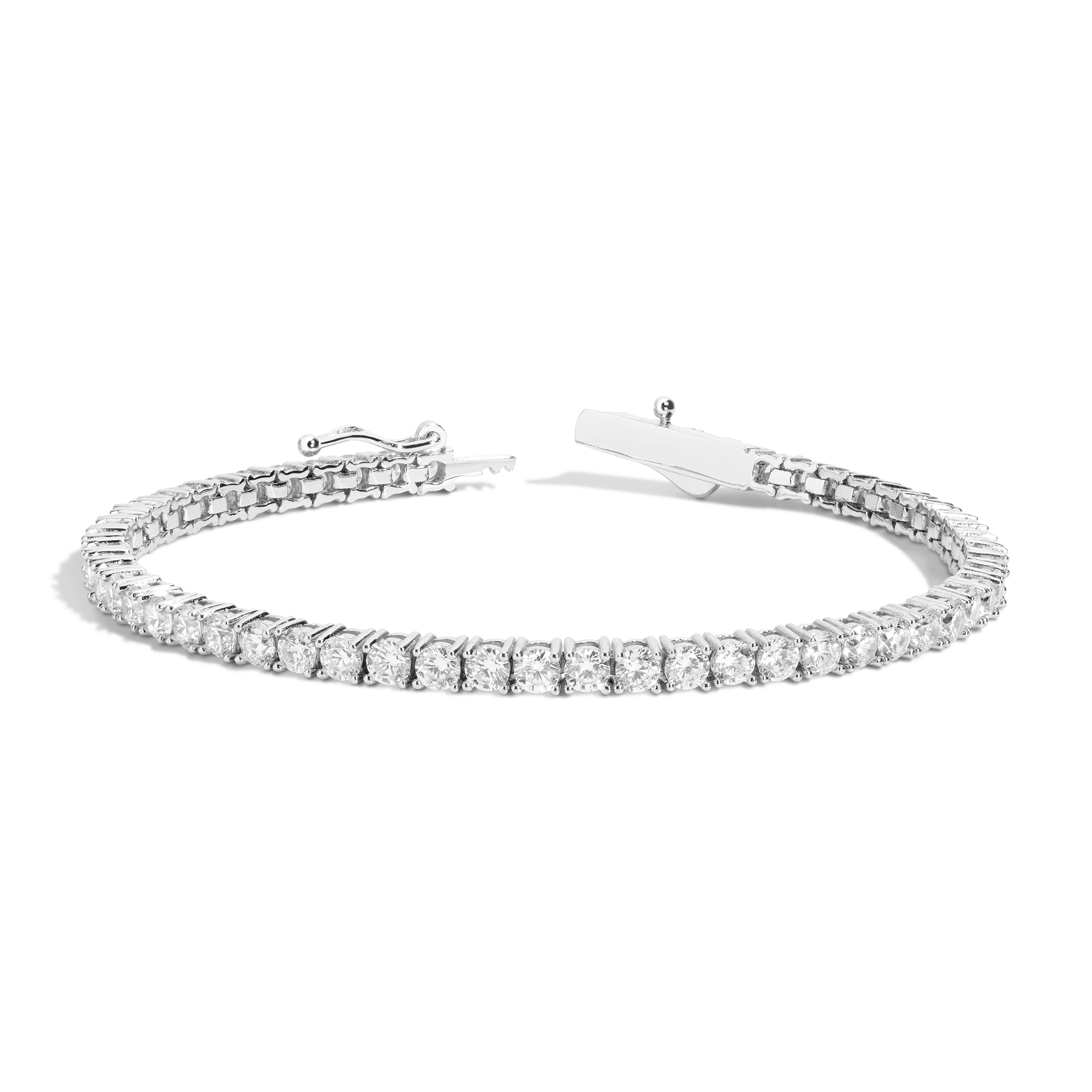 Lab Grown White Sapphire Tennis Bracelet (6ct)