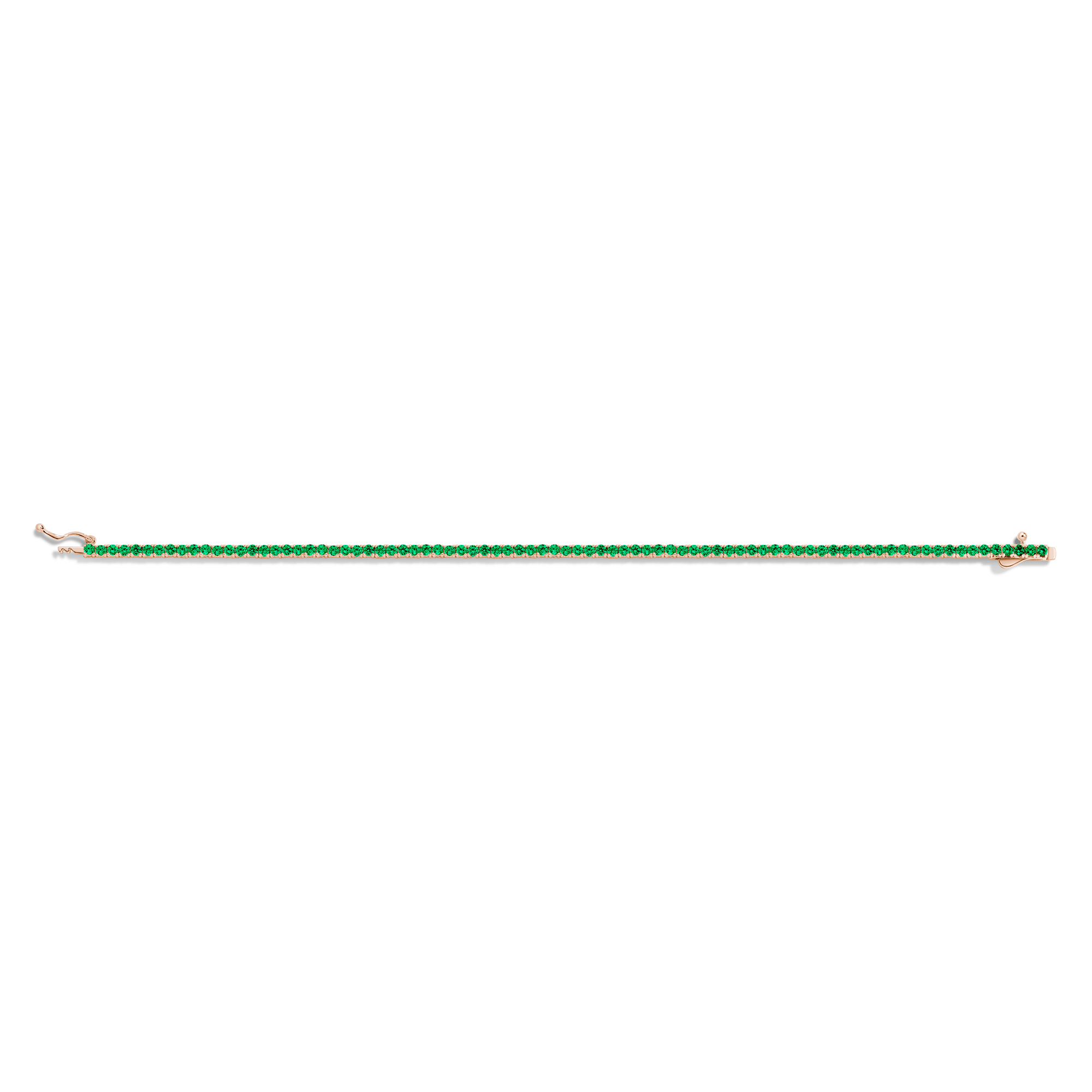 Lab Grown Green Emerald Tennis Bracelet