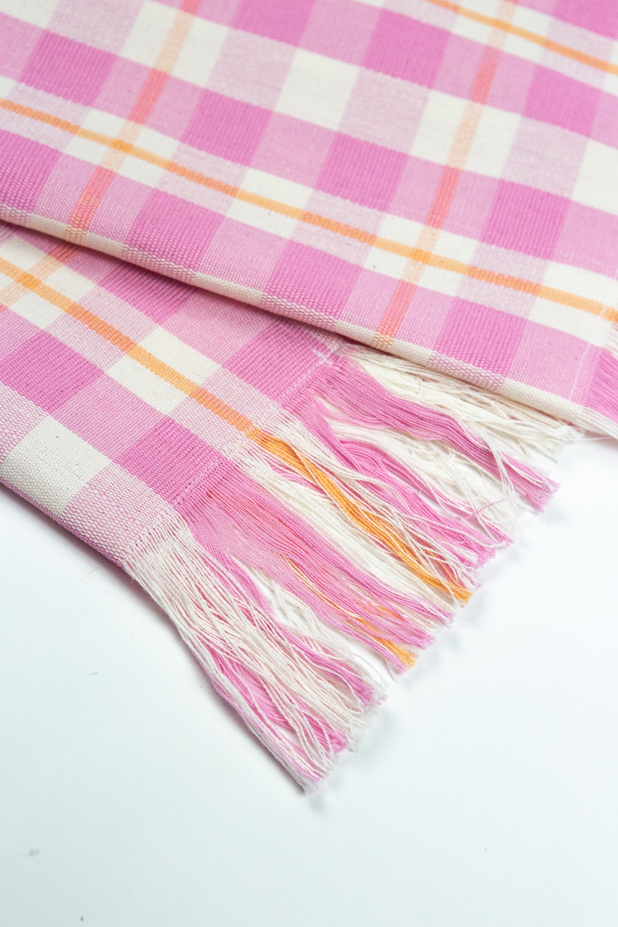 Hand Towel (Abigail Plaid Bubblegum & Peach)