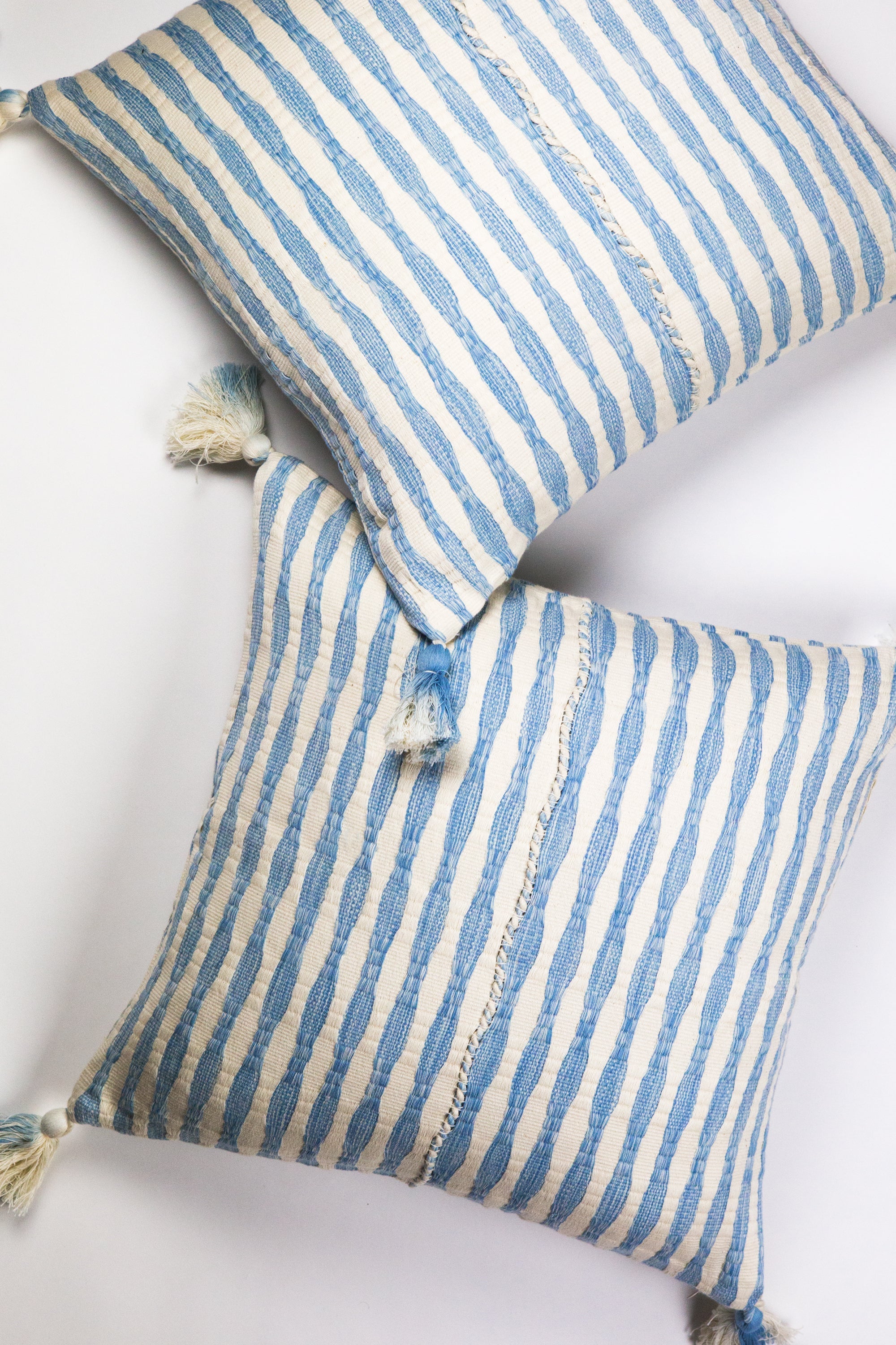 Antigua Pillow (Natural Faded Indigo)