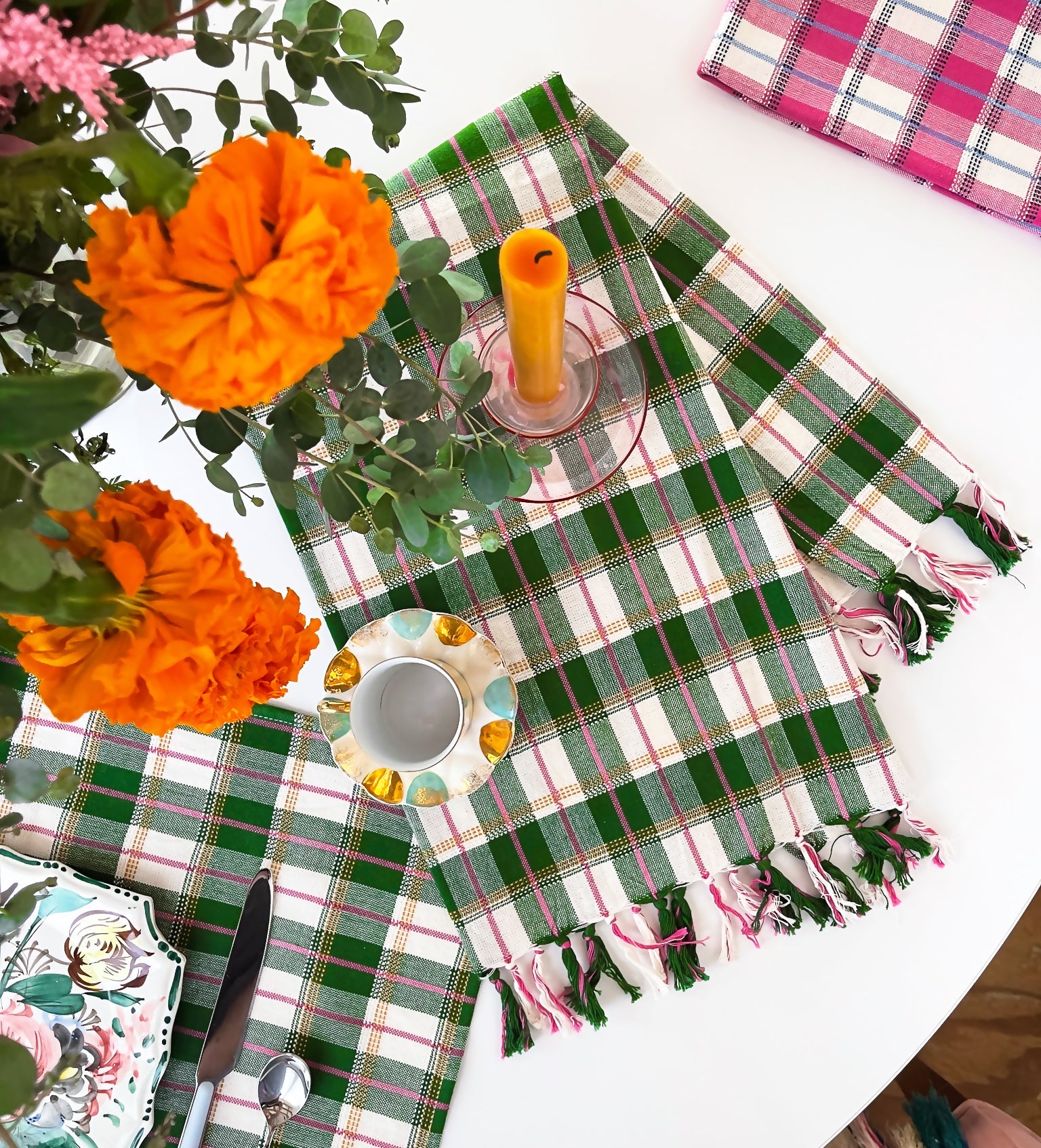 Kitchen Towel (Gingham Forest & White)