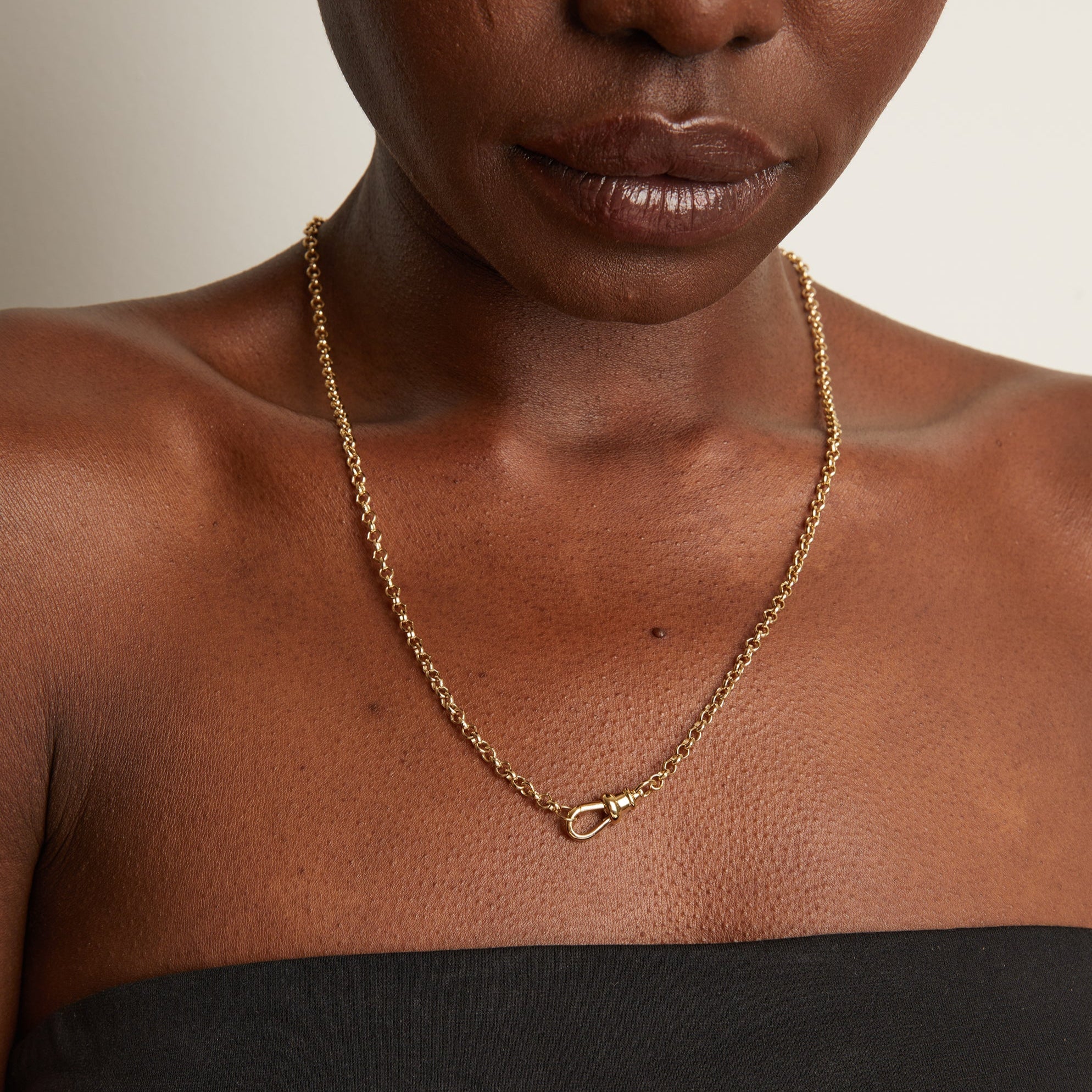 Gold Rolo Chain Necklace