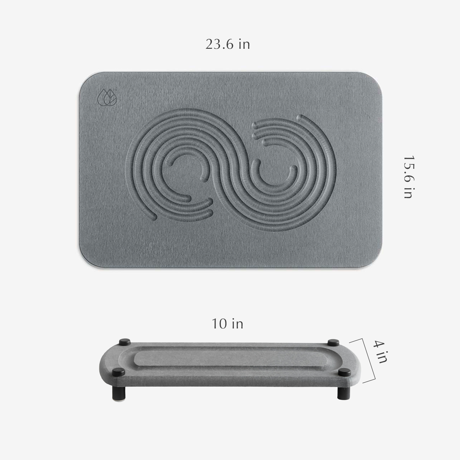 bath stone and sink caddy with dimensions