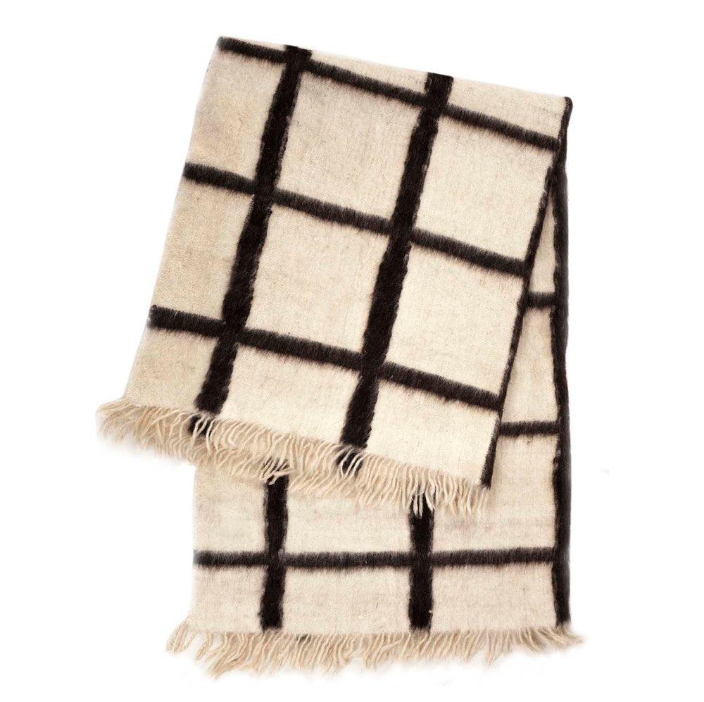 Momos Grid Blanket (White & Black)