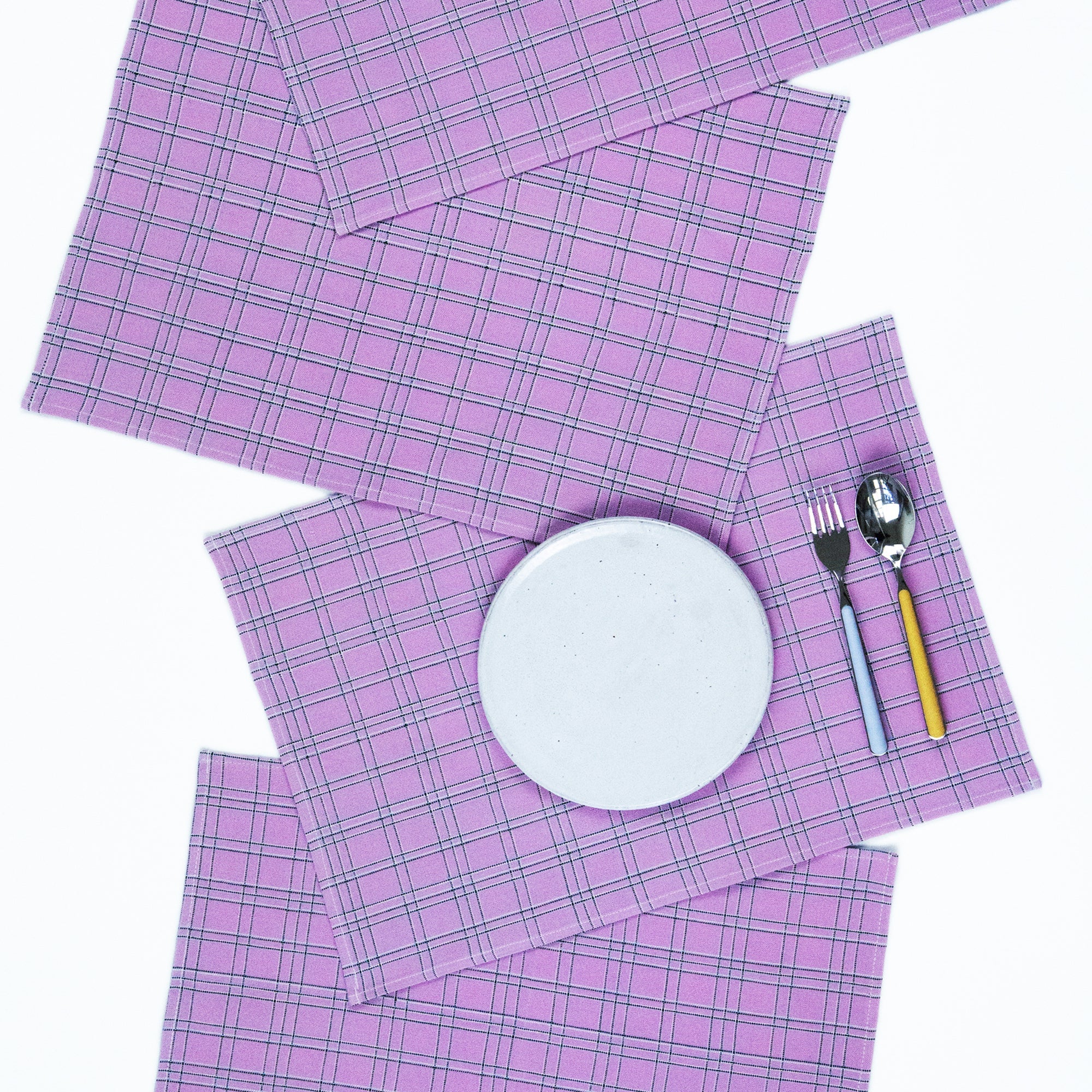 Chiapas Plaid Placemat (Lilac)