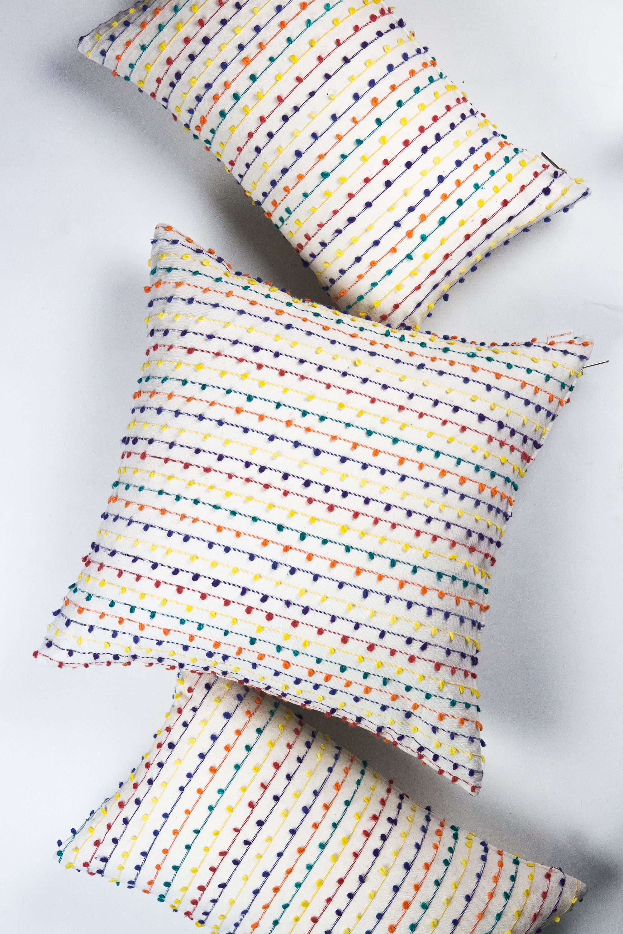 Vintage Rainbow Nubby Pillow