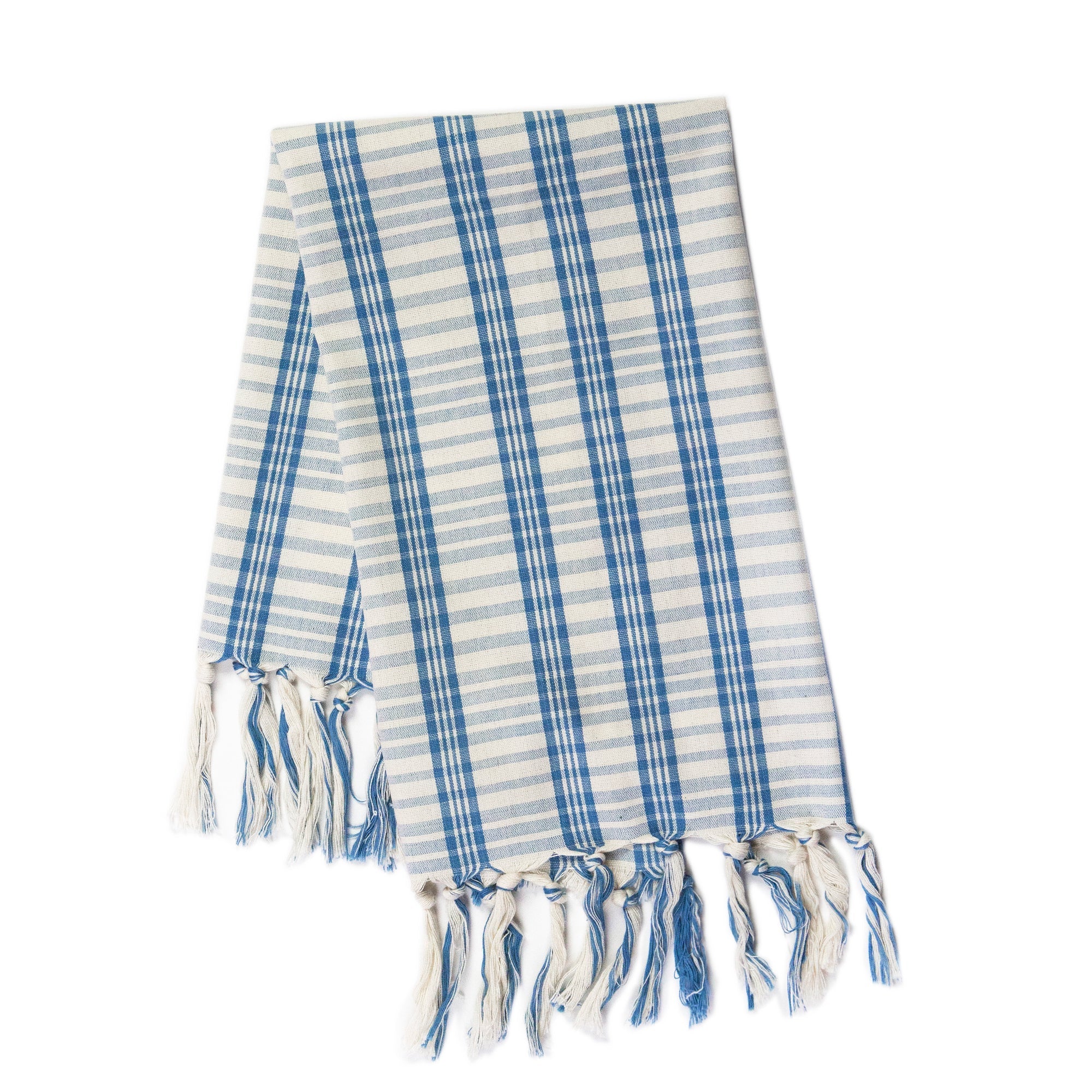Kitchen Towel (Plaid Natural Indigo)